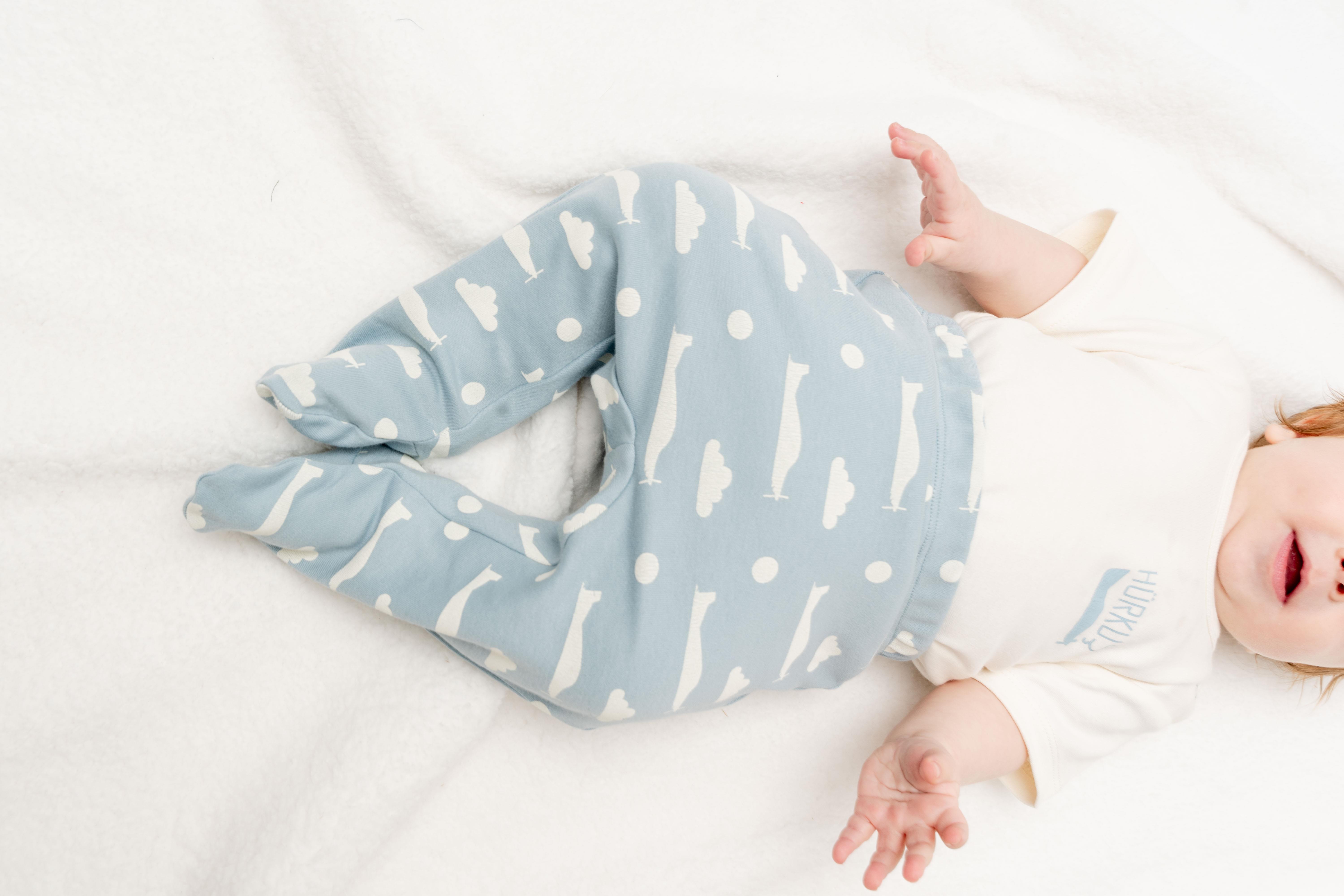 HÜRKUŞ İlk Uçuş %100 Organik Pamuk Patikli 2li Bebek Pantolon