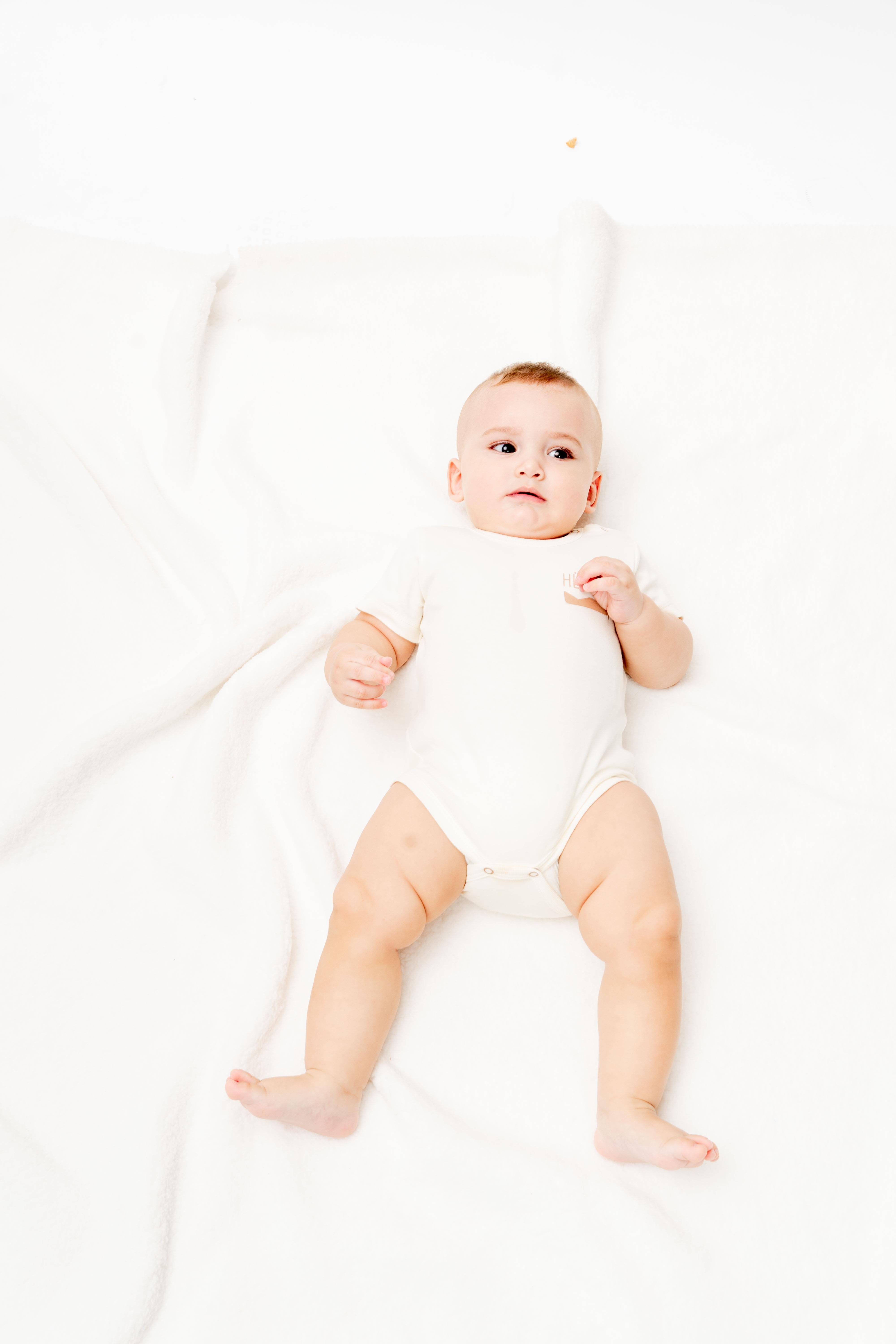 HÜRKUŞ Ritmik %100 Organik Pamuk 2li Kısa Kol Çıtçıtlı Bebek Body