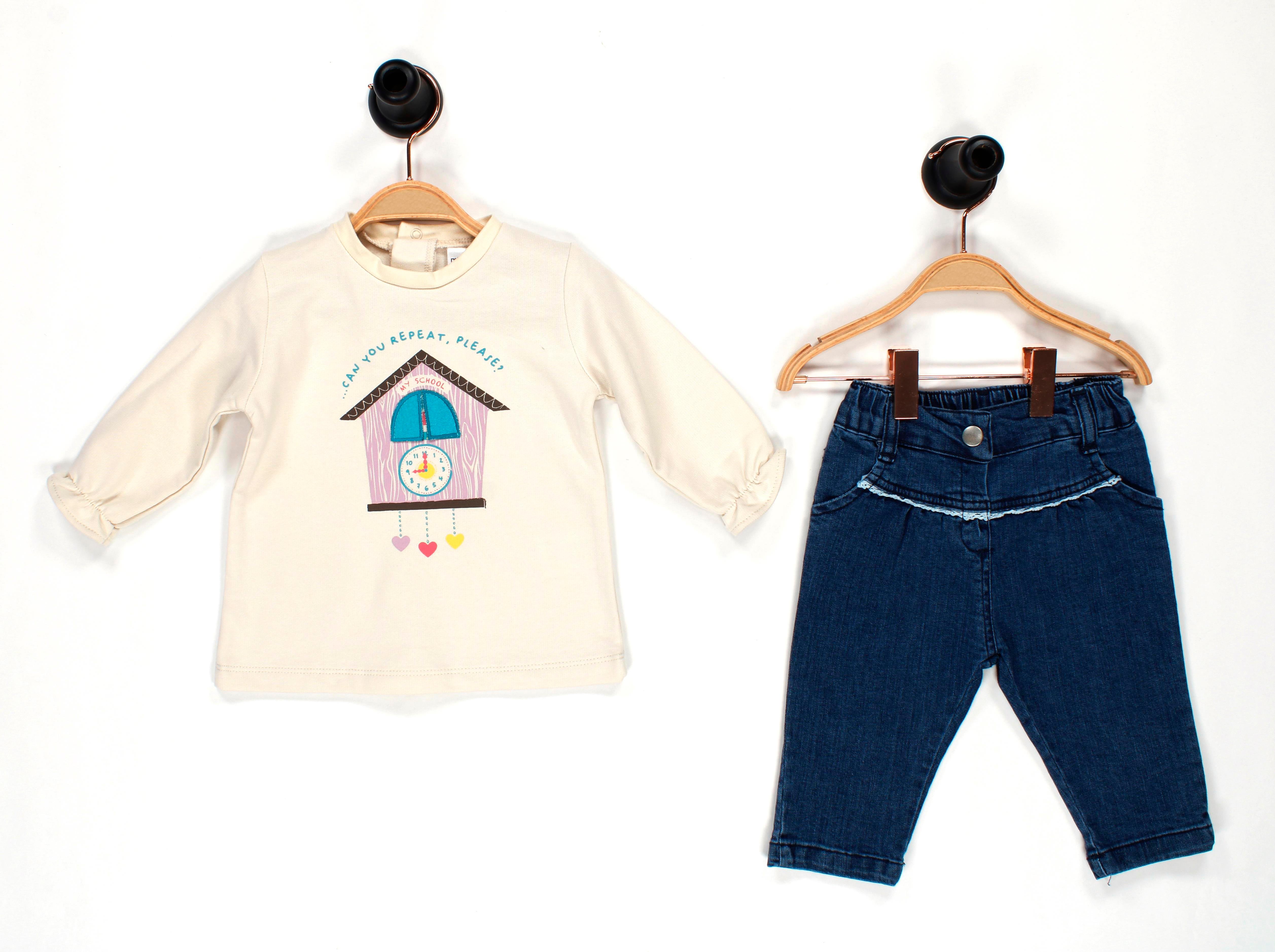 KD21193.Kız Sweatshirt Pantolon Takım 3-6/6-9/9-12/18-24 AY