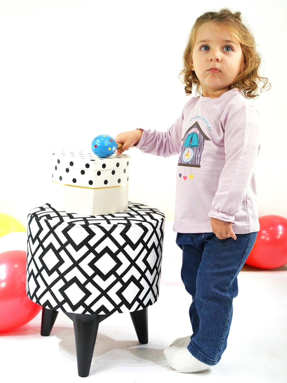 KD21193.Kız Sweatshirt Pantolon Takım 3-6/6-9/9-12/18-24 AY