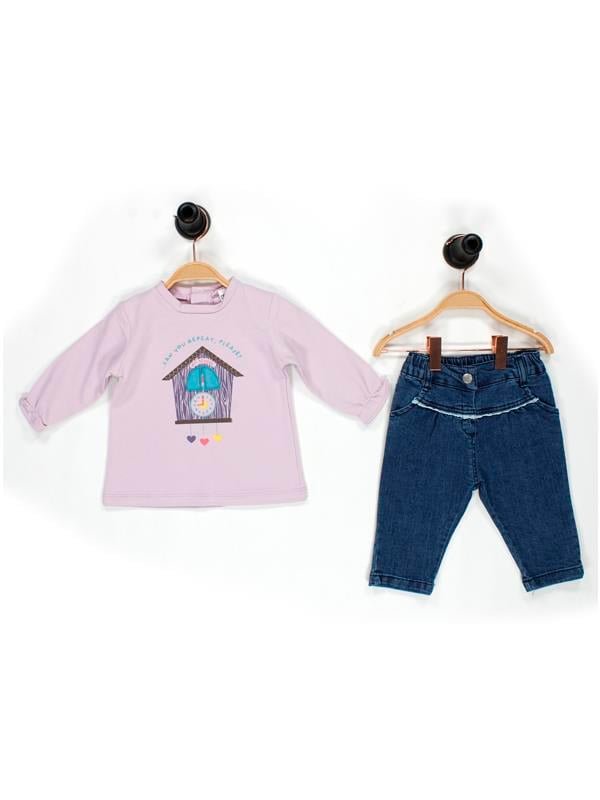 KD21193.Kız Sweatshirt Pantolon Takım 3-6/6-9/9-12/18-24 AY