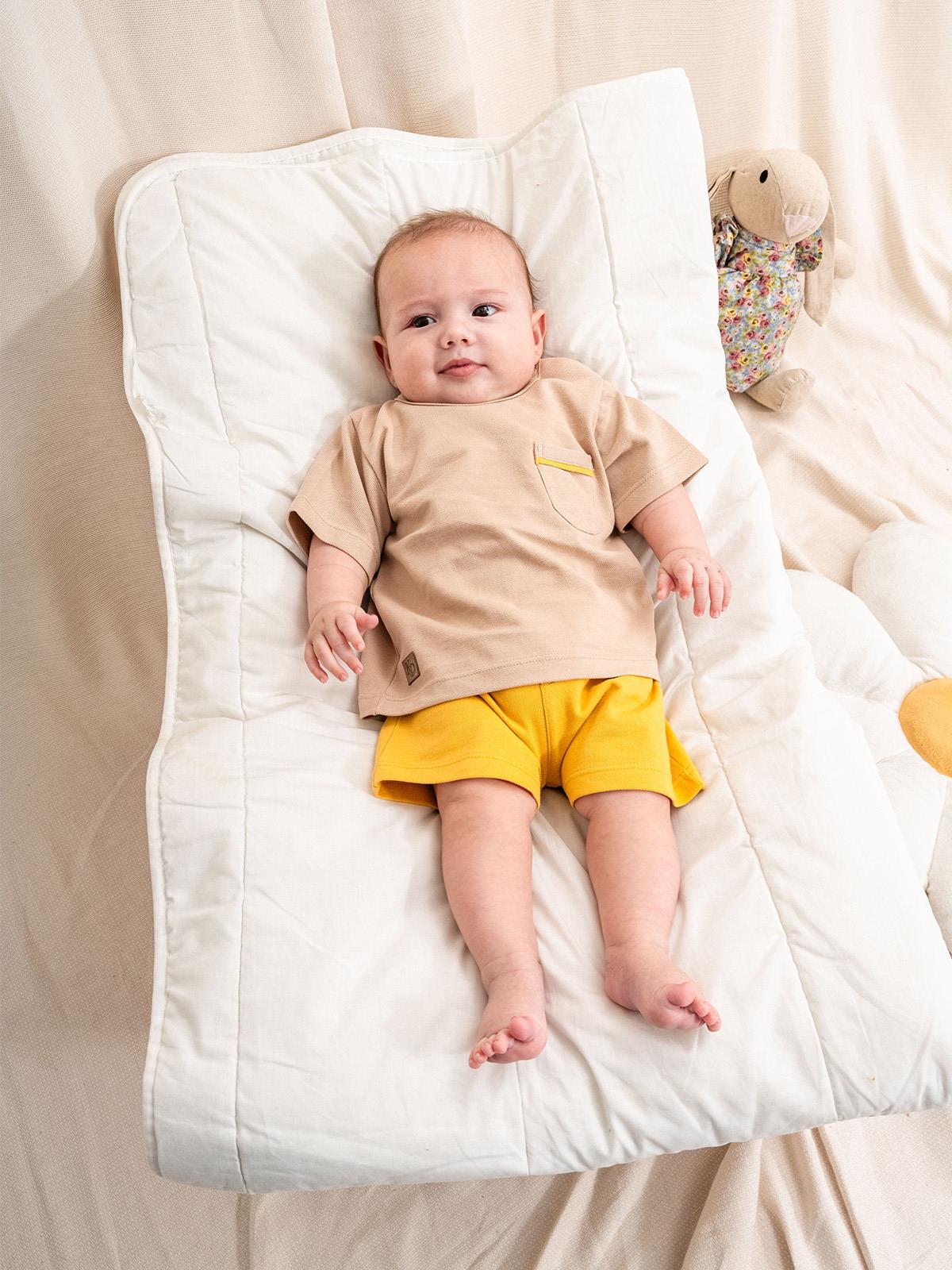 LAKOSTE CEPLİ 2Lİ BEBE TAKIM  SARI 3-6/6-9/9-12/18-24AY