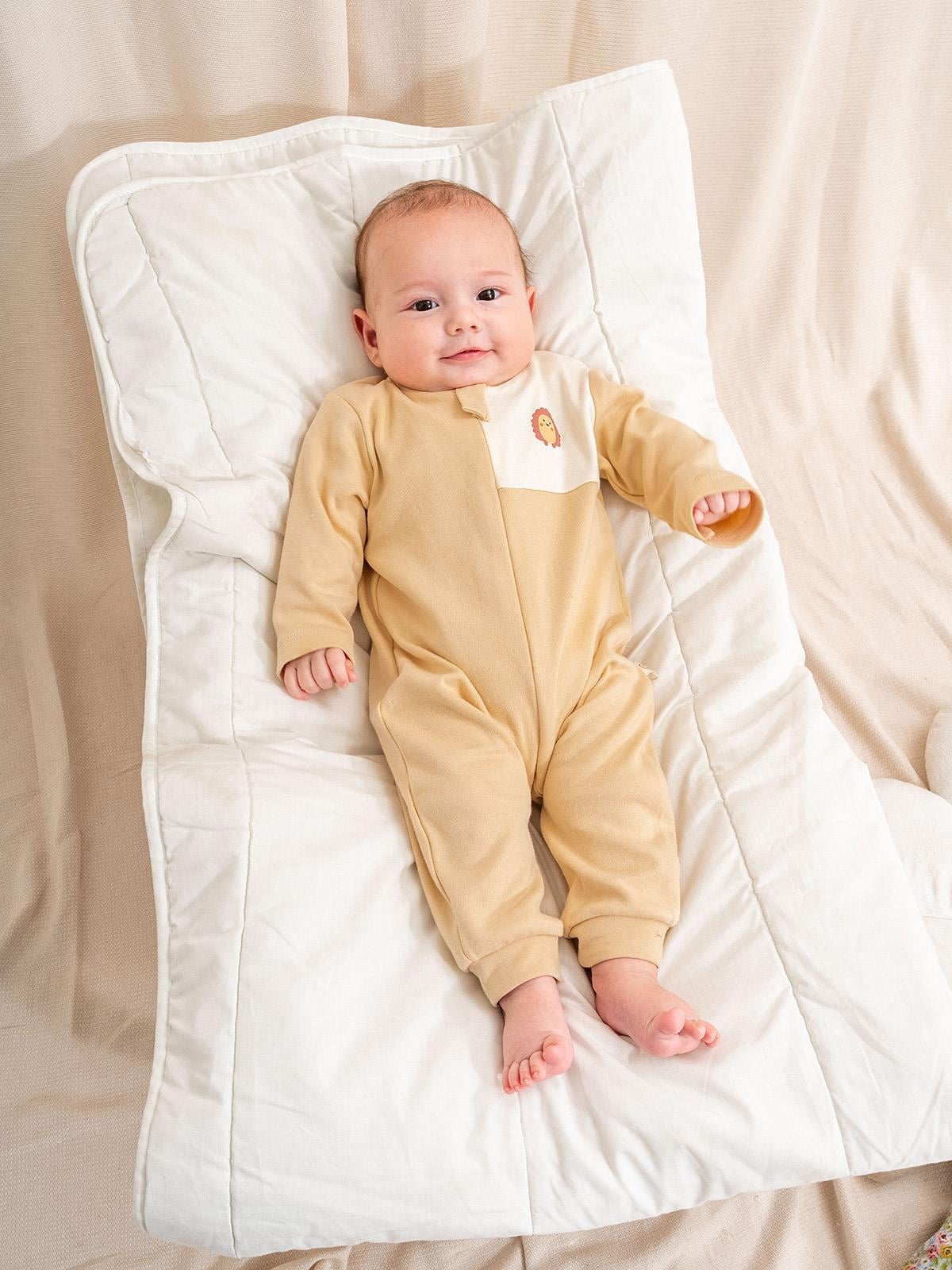 Nakışlı Erkek Patiksiz Organik Sertifikalı Bebe Tulumu 1-3/3-6/6-9/9-12AY