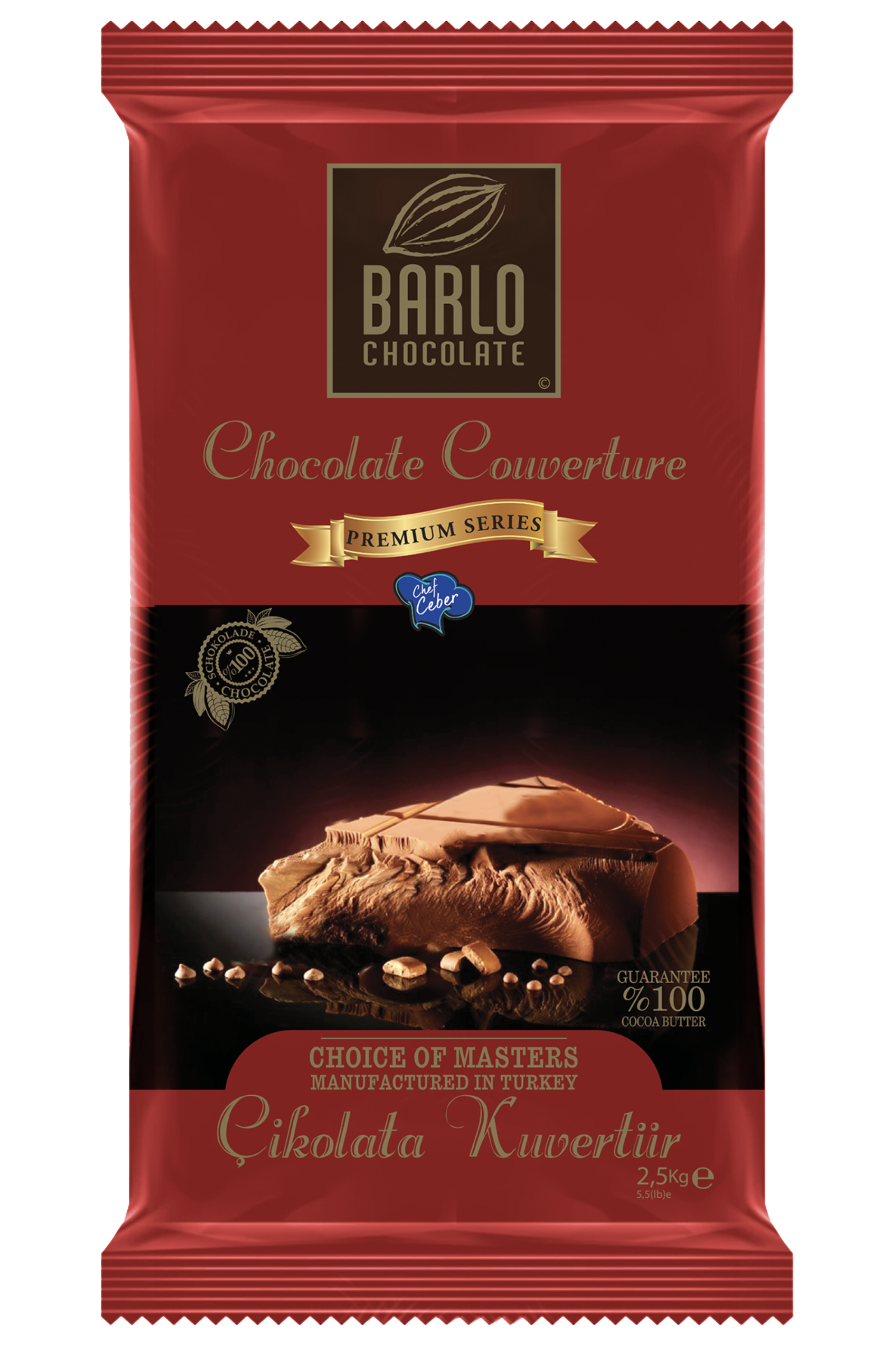 Barlo Premium Sütlü Küvertür Çikolata %39.5 2.5 KG