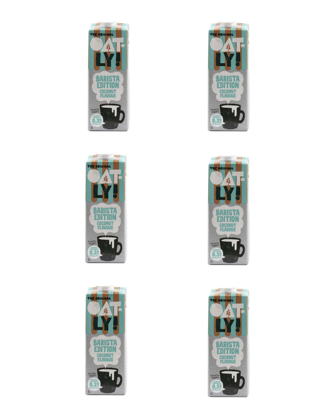 Oatly Barista Vegan Hindistan Cevizi Aromalı Coconut Yulaf Sütü 1 LT x 6 ADET