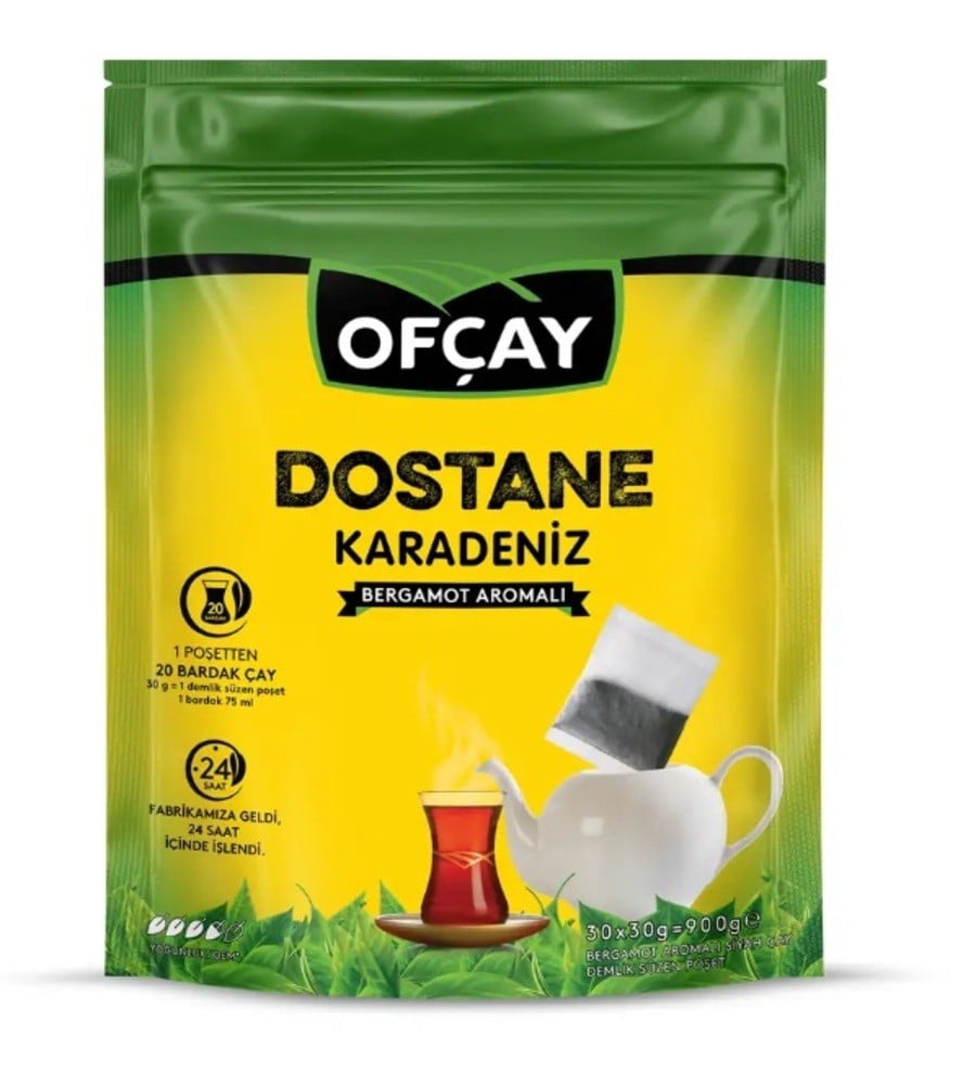 Ofçay Dostane Karadeniz 30 Adet X 30 GR Eko Demlik Poşet Çay