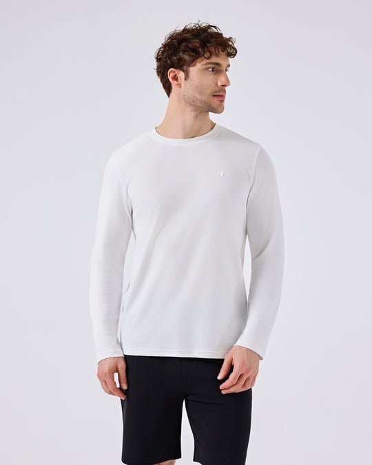 ELLESSE LONG SLEEVE BASIC TSHIRTBeyaz