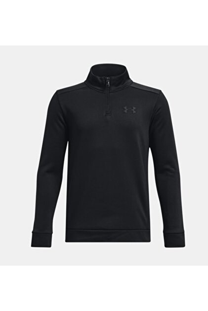 Erkek UA Armour Fleece 1/4 Fermuarlı SweatshirtSİYAH