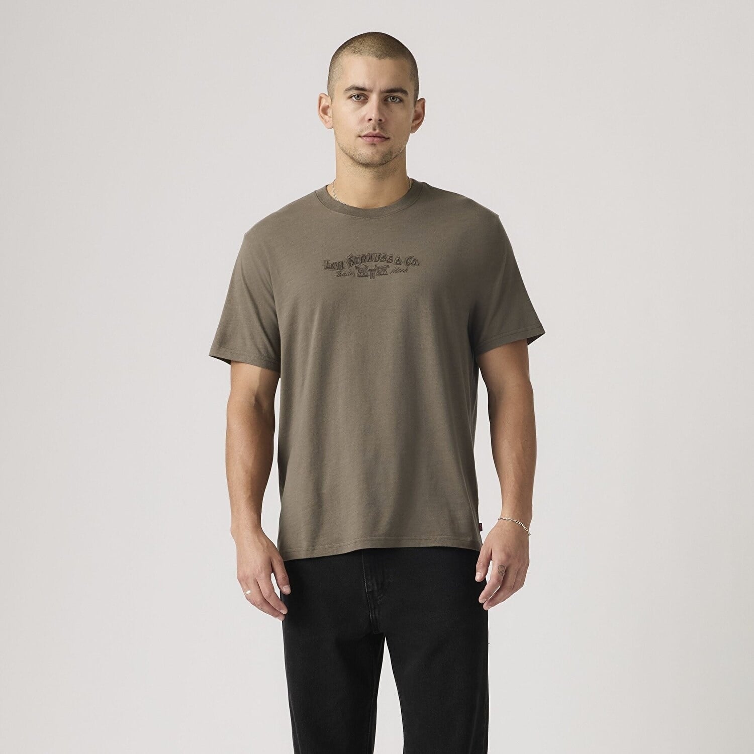 LSE_SS RELAXED FIT TEE SERIF LS;CO 1 BUNkahverengi