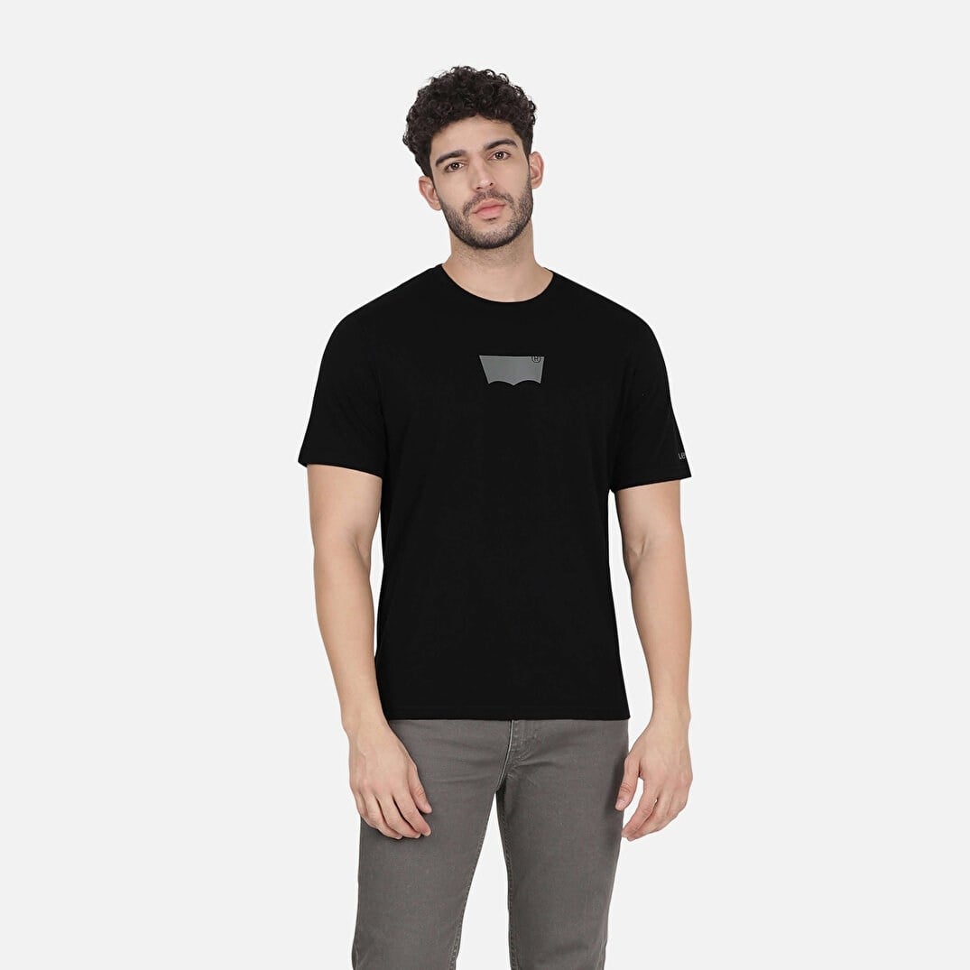 LSE_SS RELAXED FIT TEE YS BW CAVIAR GRASİYAH