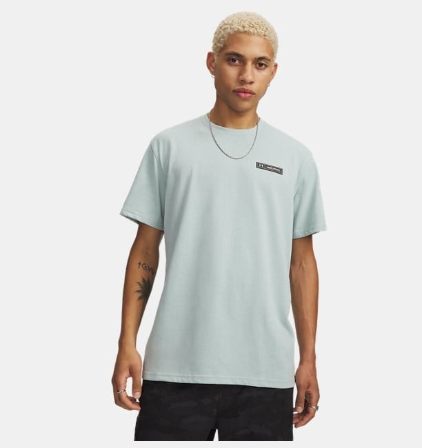 UA HW ARMOUR LABEL SS TSHIRTYeşil