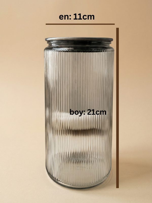 3’lü Metal Vakum Kapaklı Cam Saklama Kabı Seti 1000 ML 1500 ML 2000 ML | Fitilli Cam Kavanoz