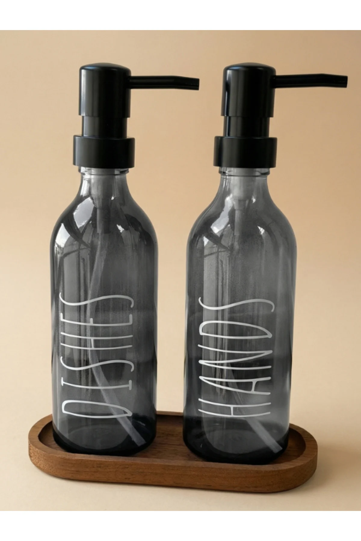 Ahşap Standlı Sıvı Sabunluk 330 ML