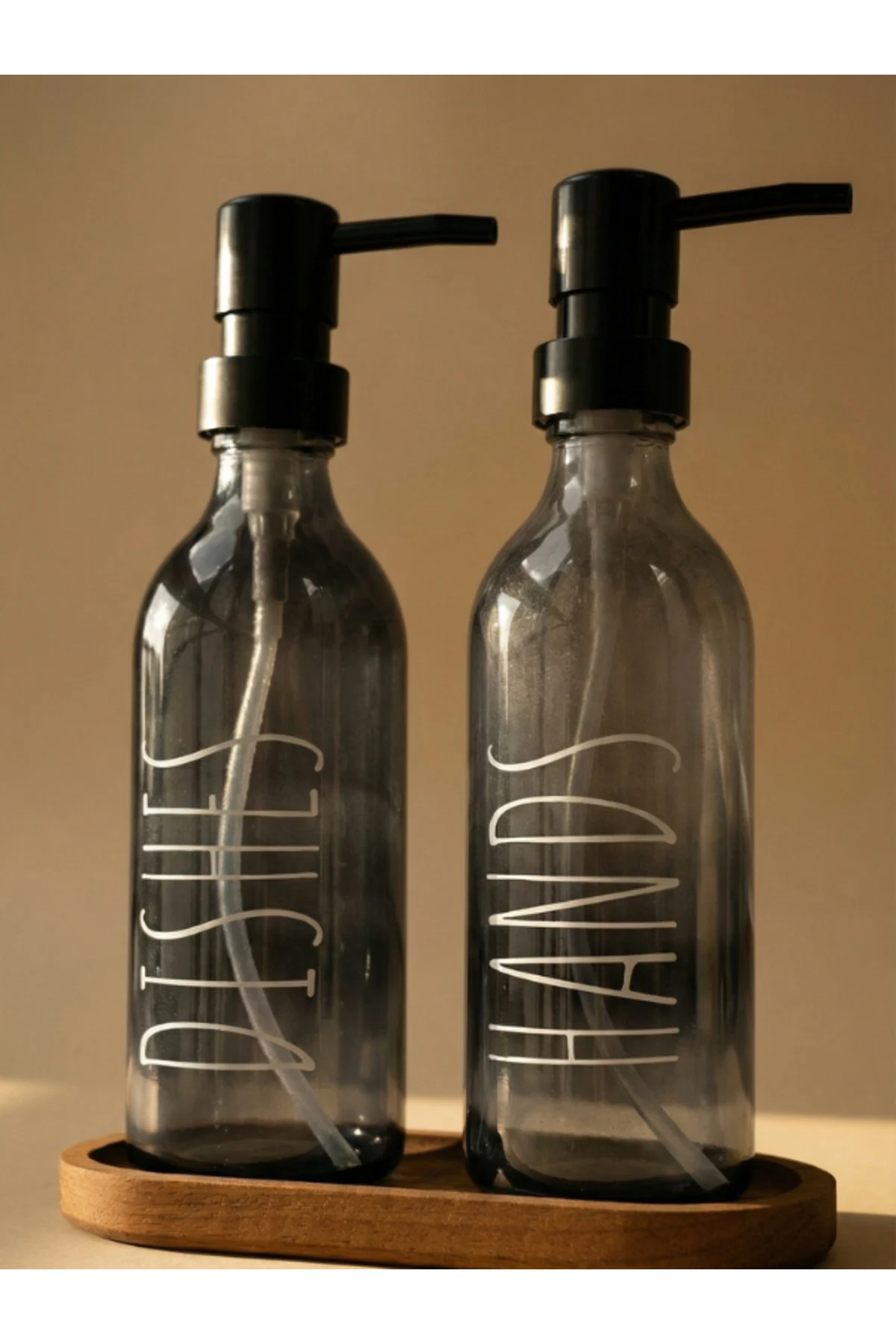 Ahşap Standlı Sıvı Sabunluk 330 ML