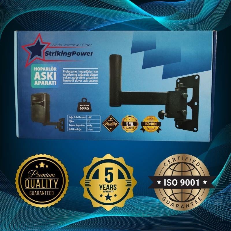 2 Adet - Hoparlör Duvar Sehpası Standı - Hareketli Hoparlör Askısı - Uzun