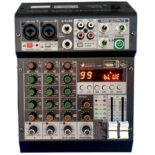 M4B - 4 kanal 99 DSP Effect Deck Mixer - 2 Mono 1 Stereo Giriş