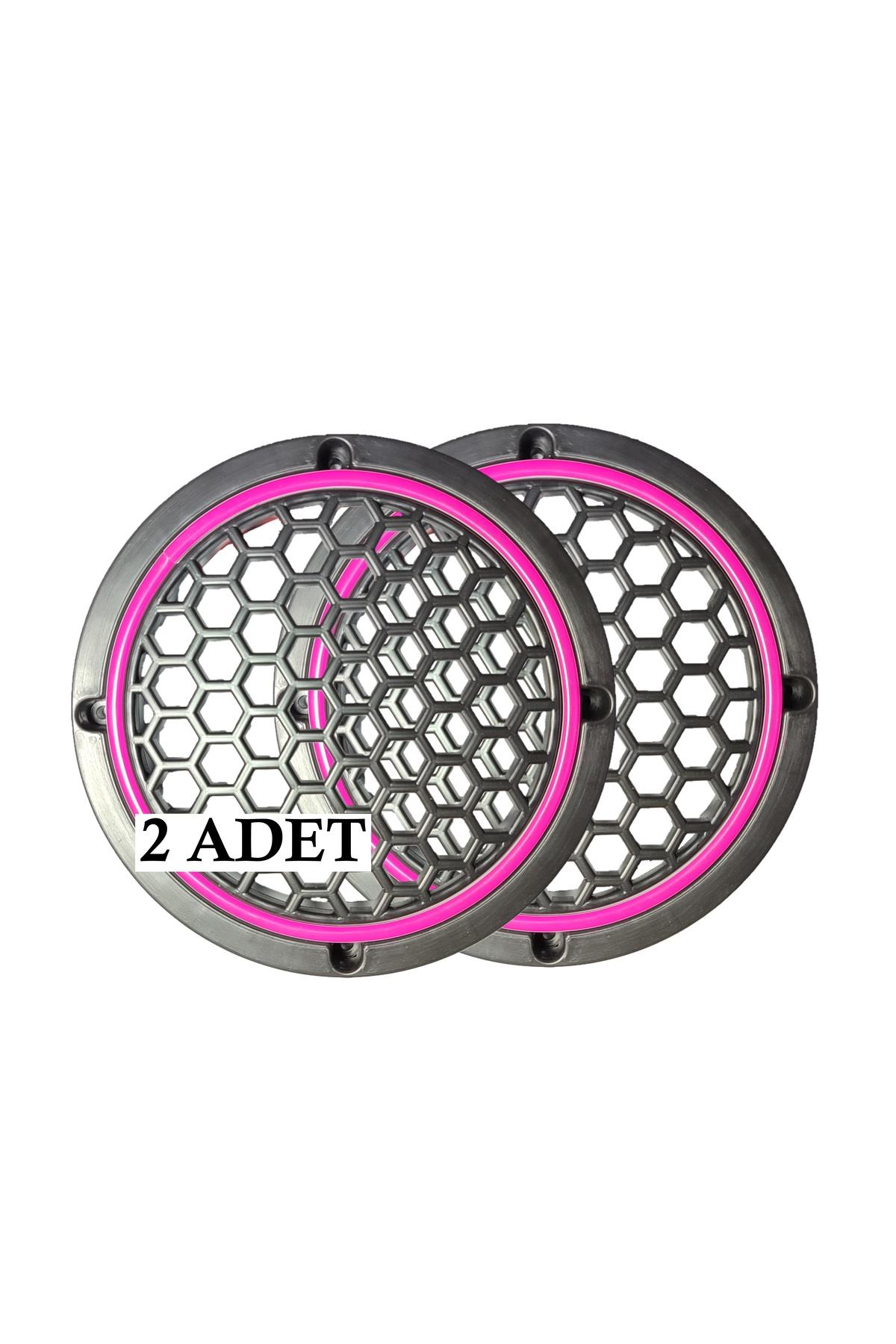 Neon Işıklı 16 cm Hoparlör ve Midrange Kapağı - 2 Adet - Mor