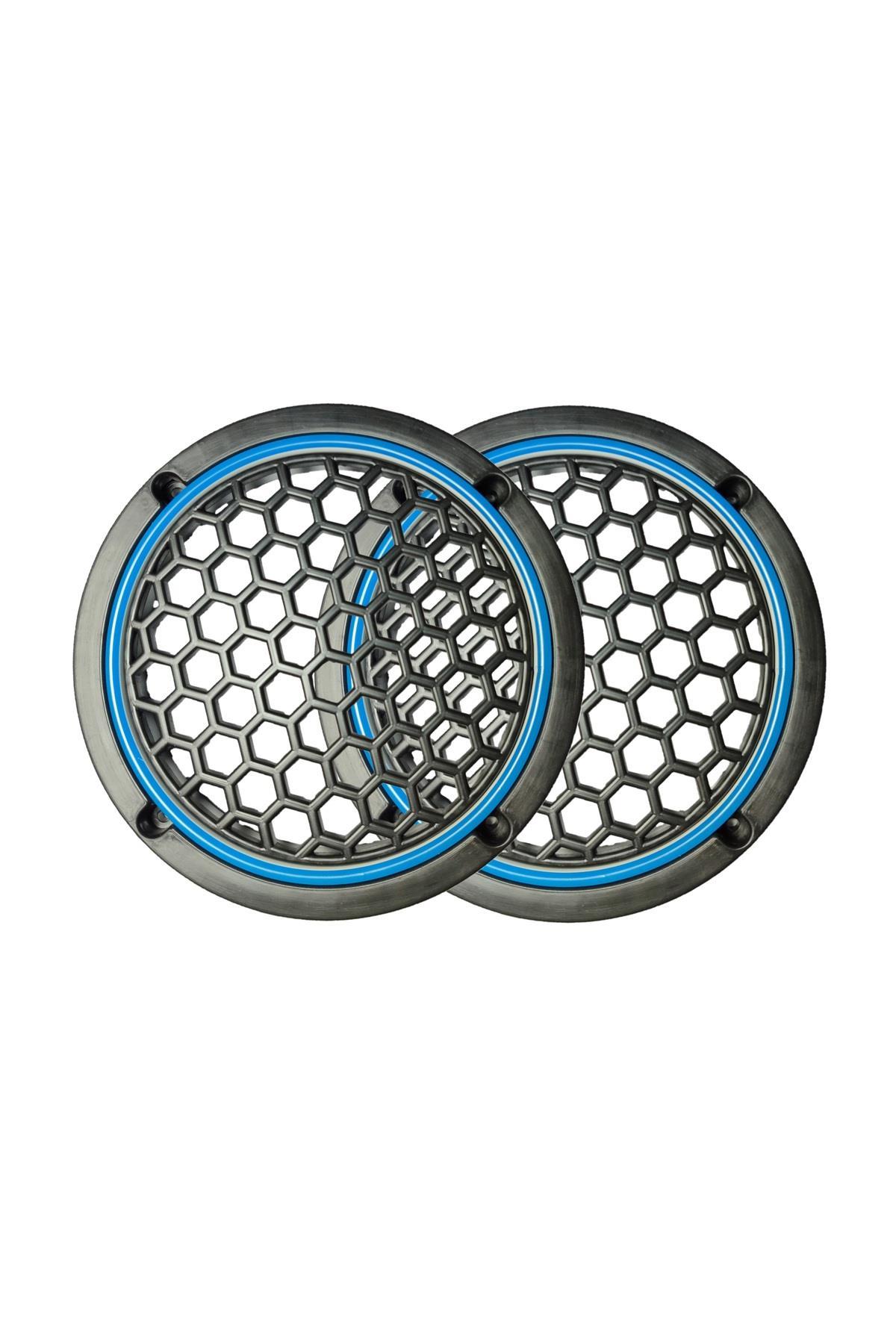 Neon Işıklı 16 cm Hoparlör ve Midrange Kapağı - 2 Adet - Mavi