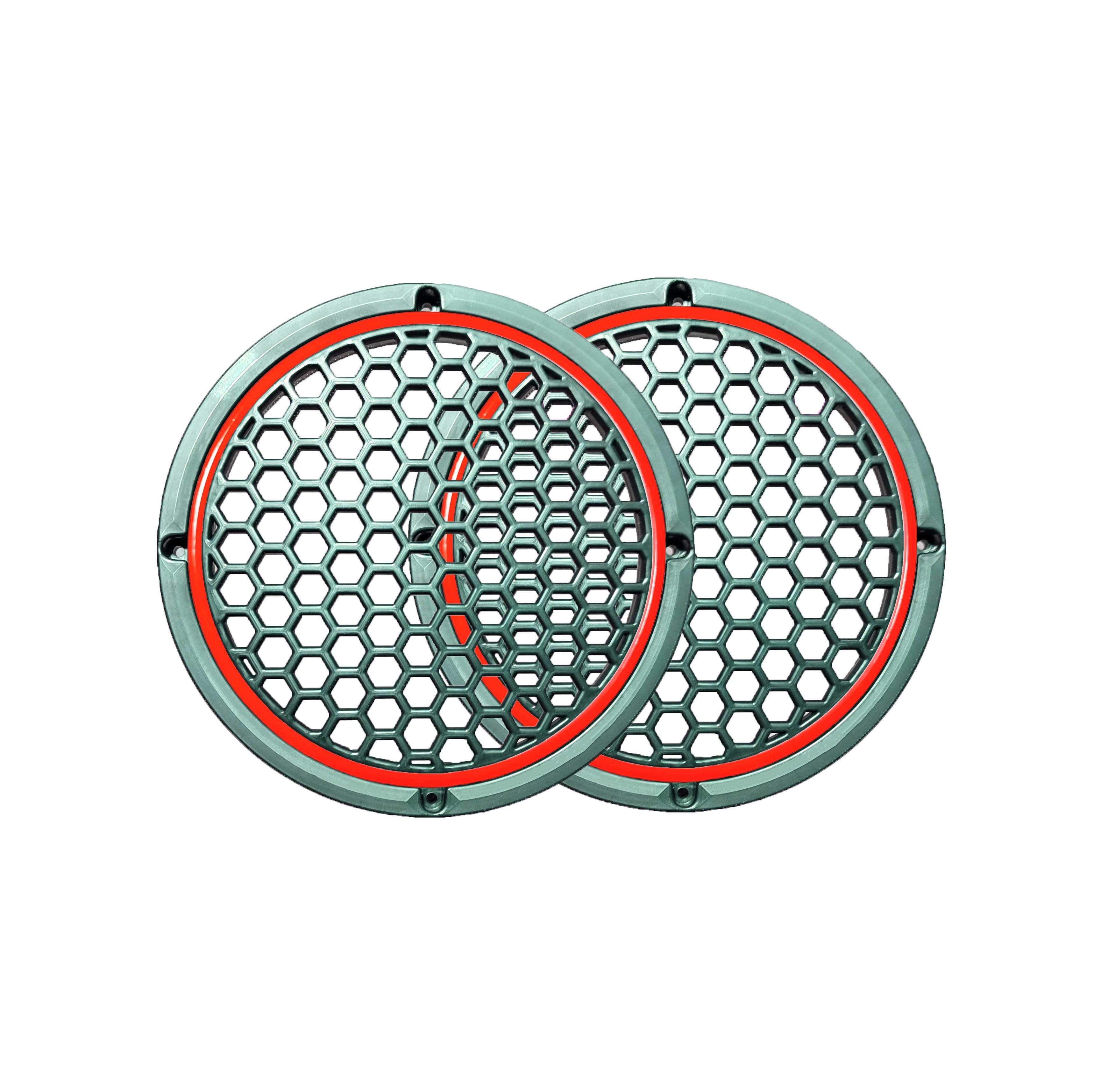 Neon Işıklı 20 cm Hoparlör ve Midrange Kapağı - 2 Adet - Kırmızı