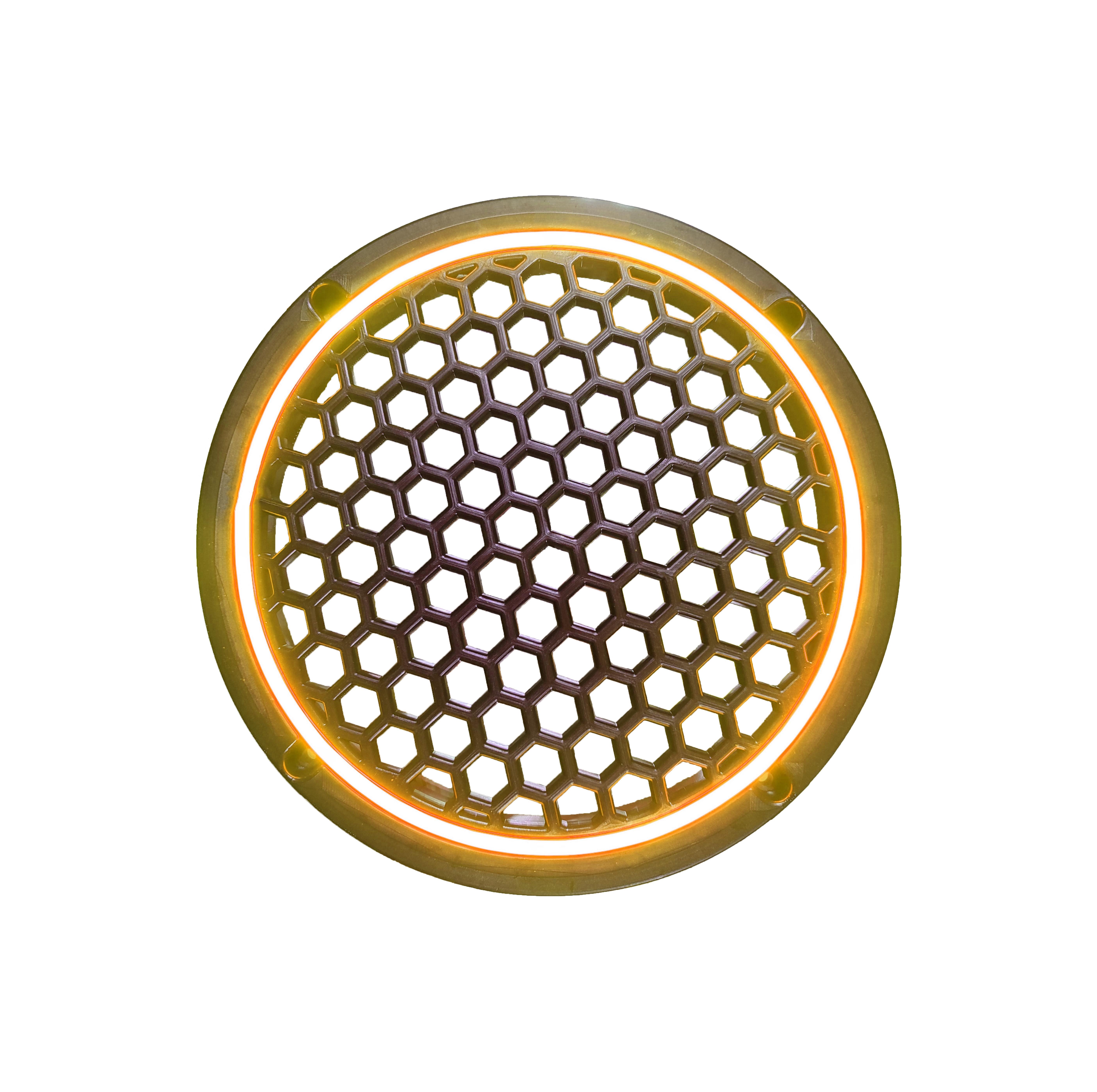 Neon Işıklı 20 cm Hoparlör ve Midrange Kapağı - 2 Adet - Turuncu