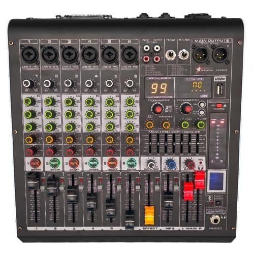 PM-6B800 - 6 kanal 99 DSP Effect Power Mixer - 6 Mono + 1 AUX Giriş - 2x400 WATT