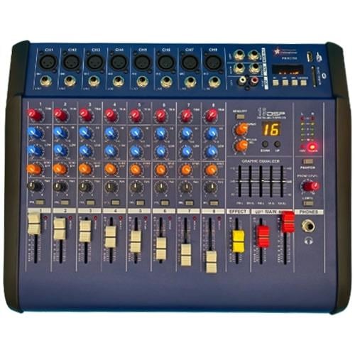 PM-8C700 - 8 kanal 16 DSP Effect Power Mixer - 8 Mono + 1 AUX Giriş - 2x350 WATT