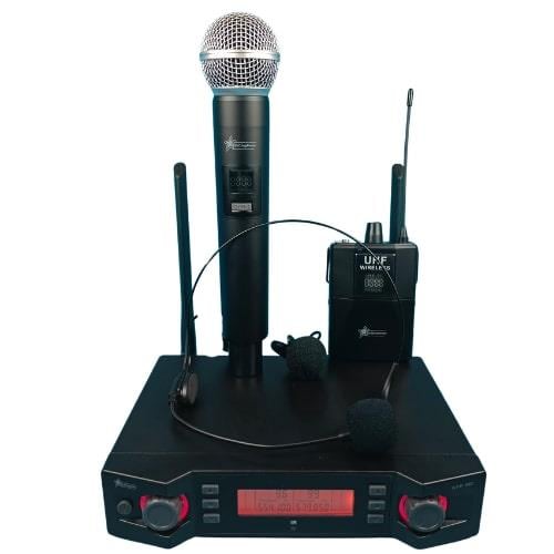 STP-301 EYK - UHF Telsiz Mikrofon - 1 El 1 YAKA + KAFA - 2X99 Kanal