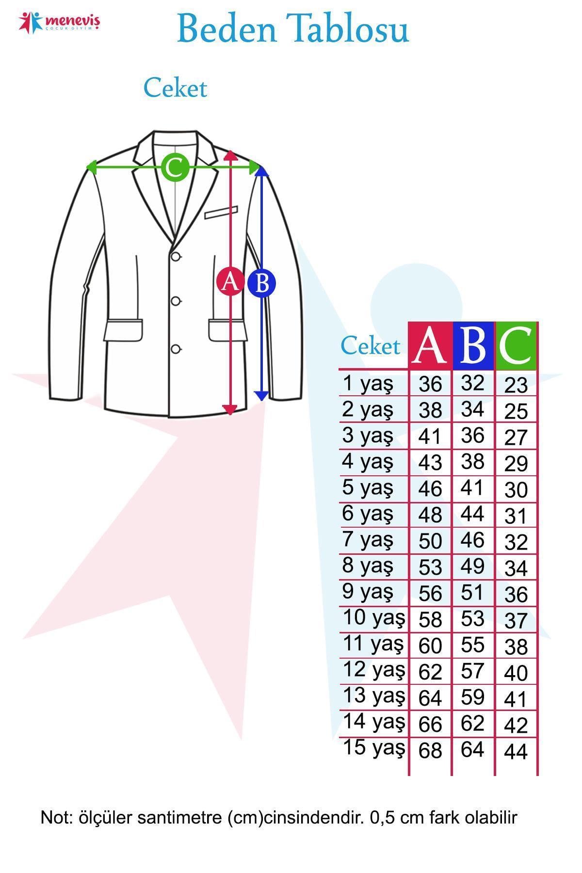 Doctor Junior Balık Sırtı Kruvaze Slim Fit Erkek Çocuk Ceket/Gömleksiz
