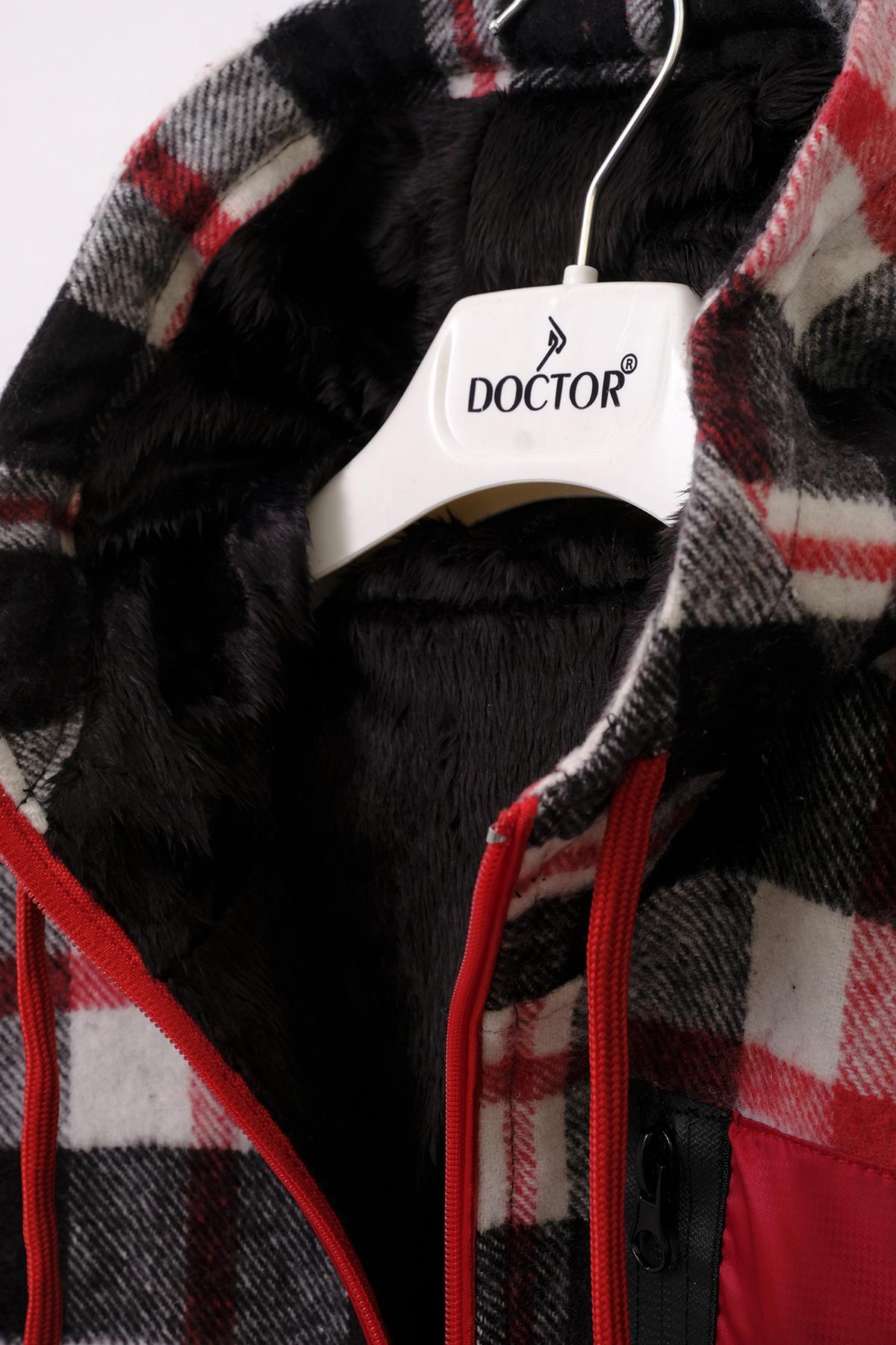 doctor junior erkek çocuk oduncu kanguru mont