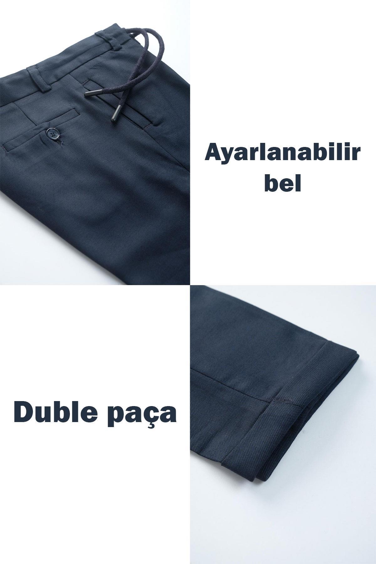 Doctor Junior Erkek Çocuk Slim Fit Takım Elbise Kaz Ayağı