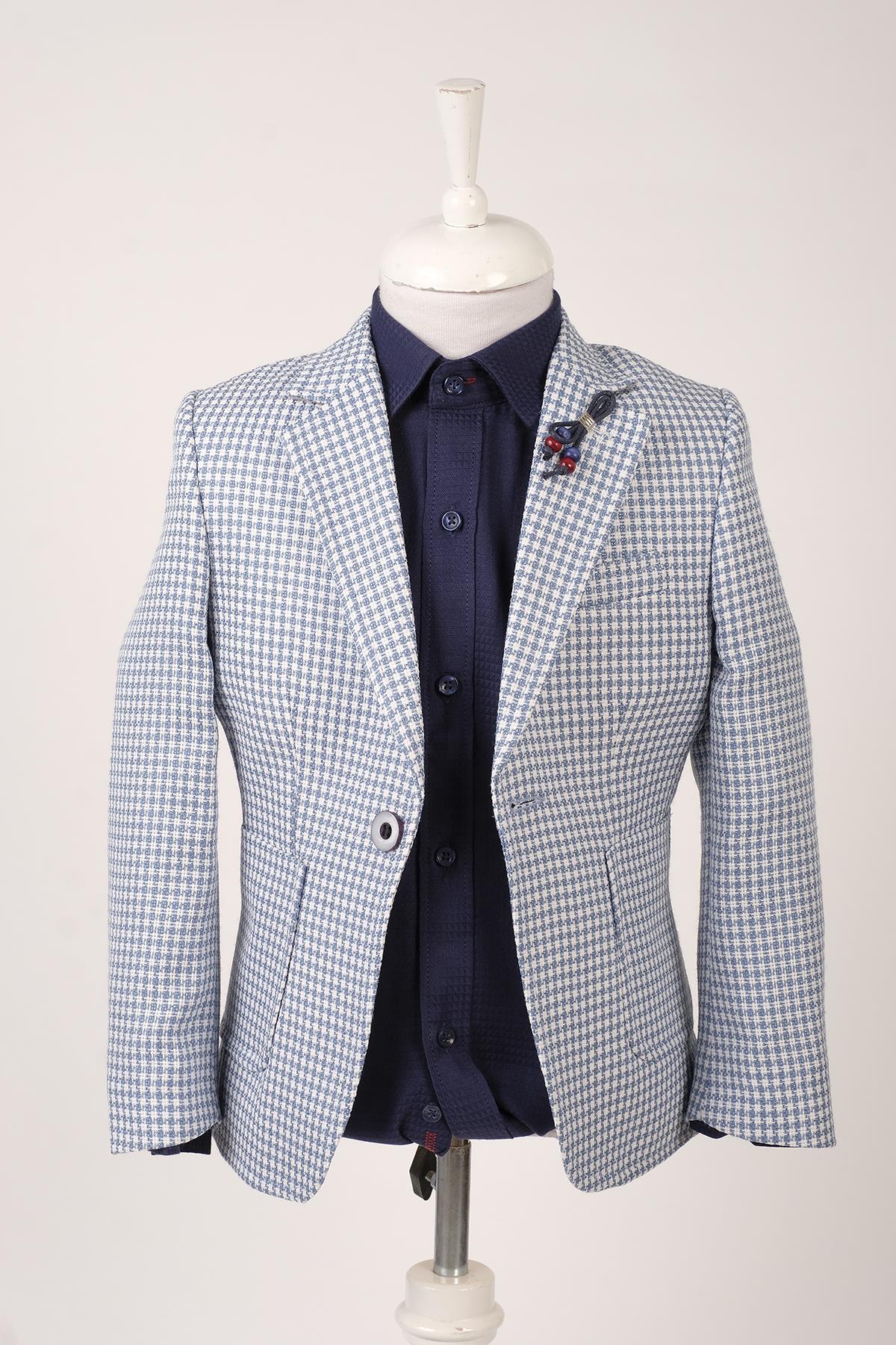 Doctor Junior Erkek Çocuk Slim Fit Tek Düğme Ceket
