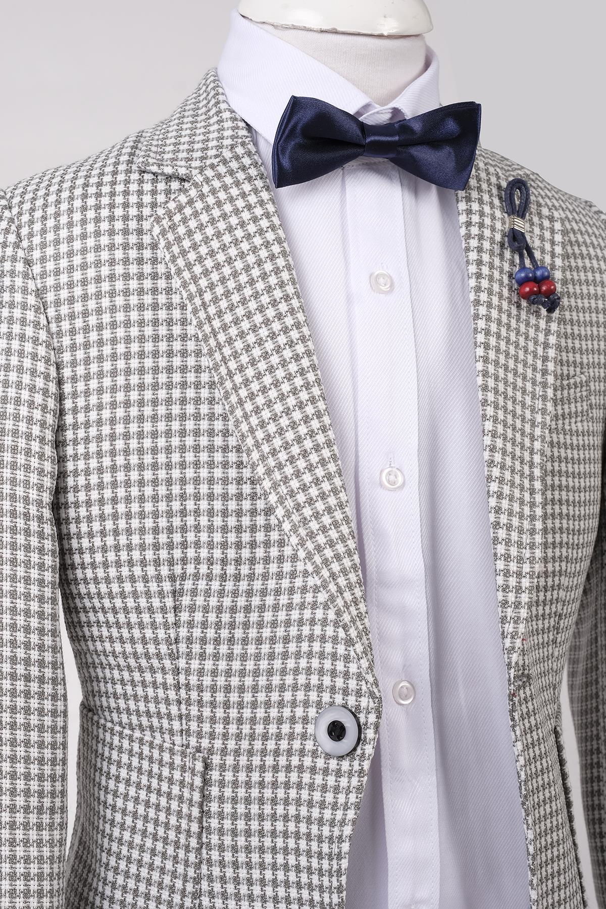 Doctor Junior Erkek Çocuk Slim Fit Tek Düğme Ceket