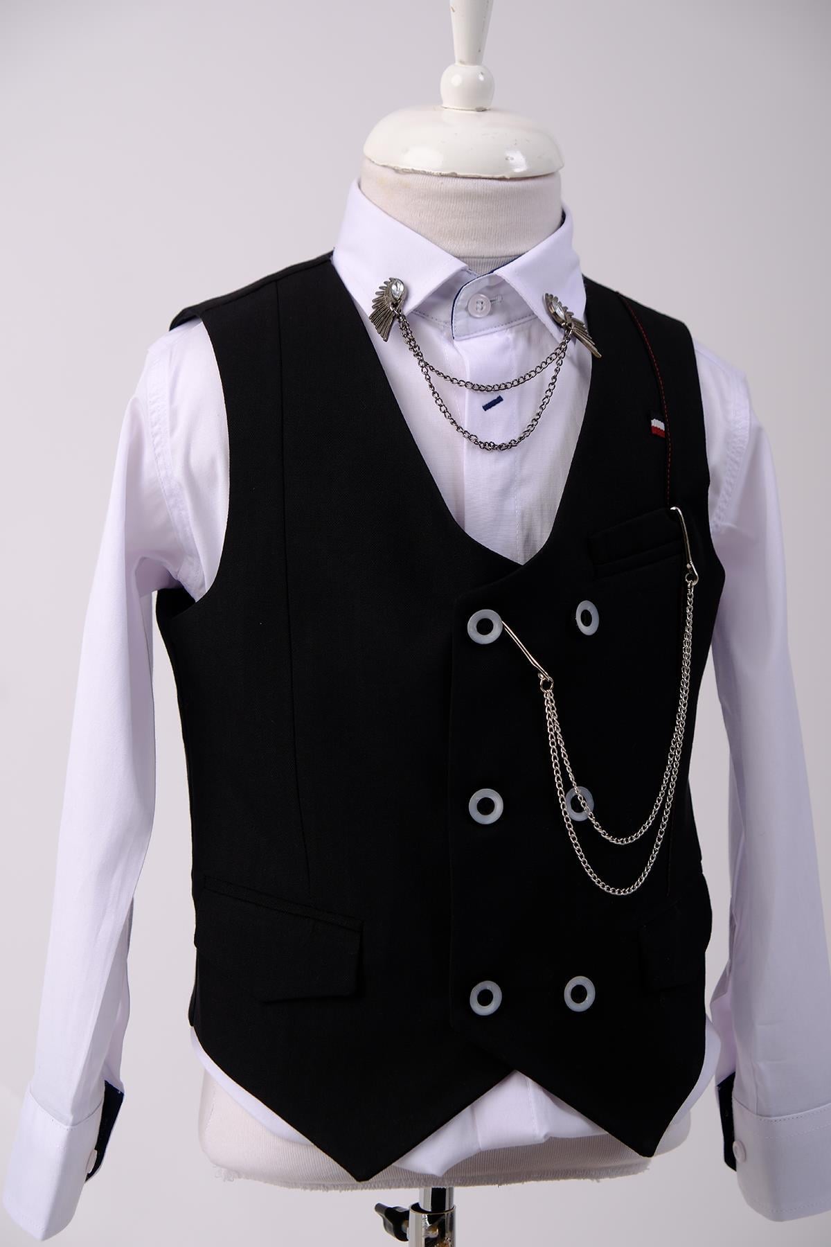 Doctor Junior Erkek Çocuk Yelek Pantolon Fit Takım Elbise 