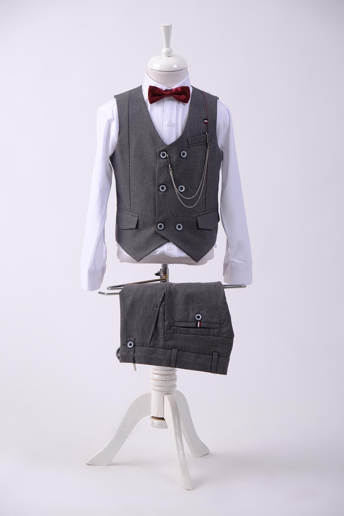 Doctor Junior Erkek Çocuk Yelek Pantolon Fit Takım Elbise 