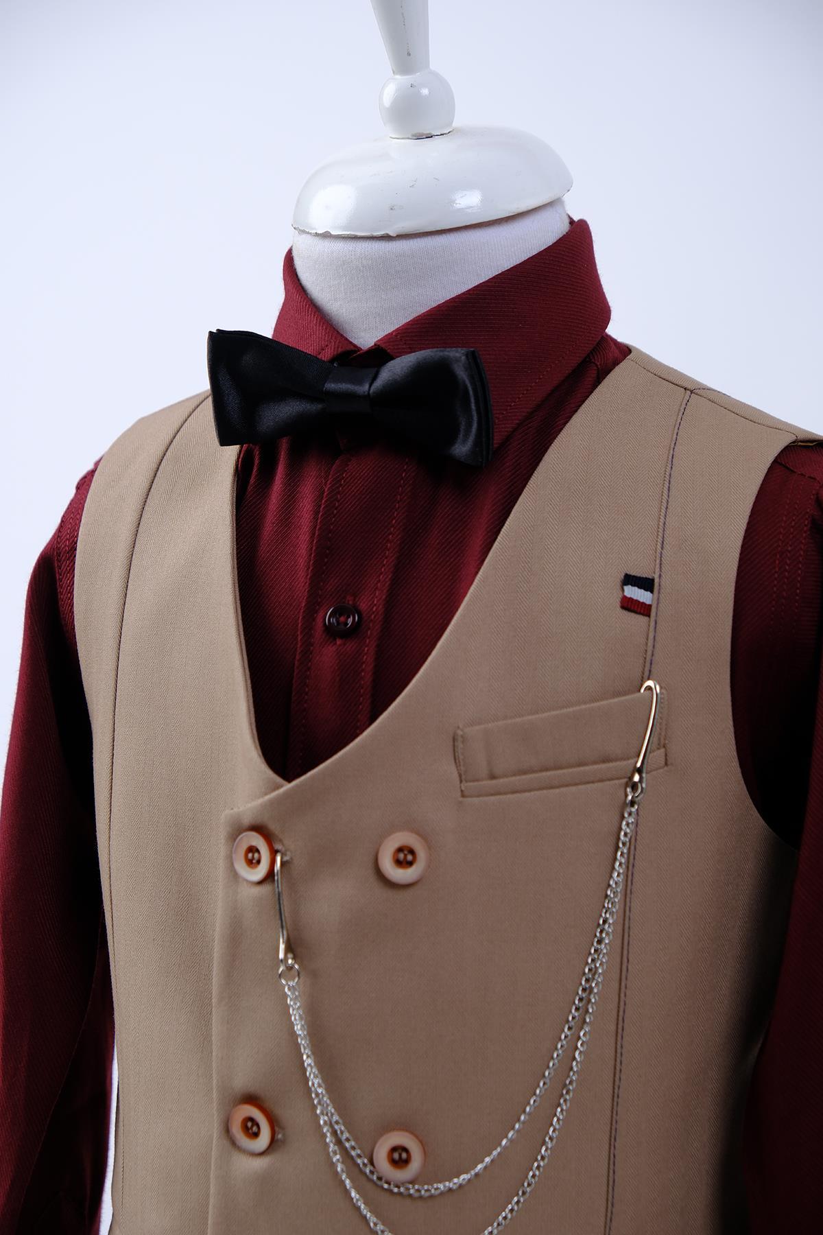 Doctor Junior Erkek Çocuk Yelek Pantolon Fit Takım Elbise 