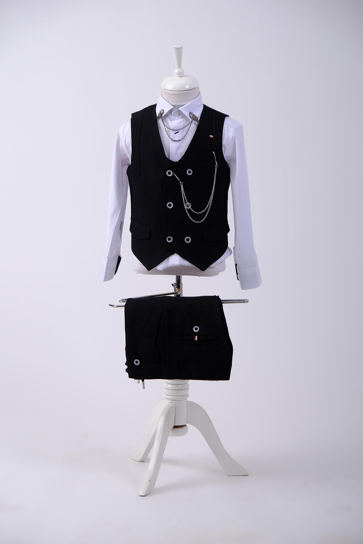 Doctor Junior Erkek Çocuk Yelek Pantolon Fit Takım Elbise 