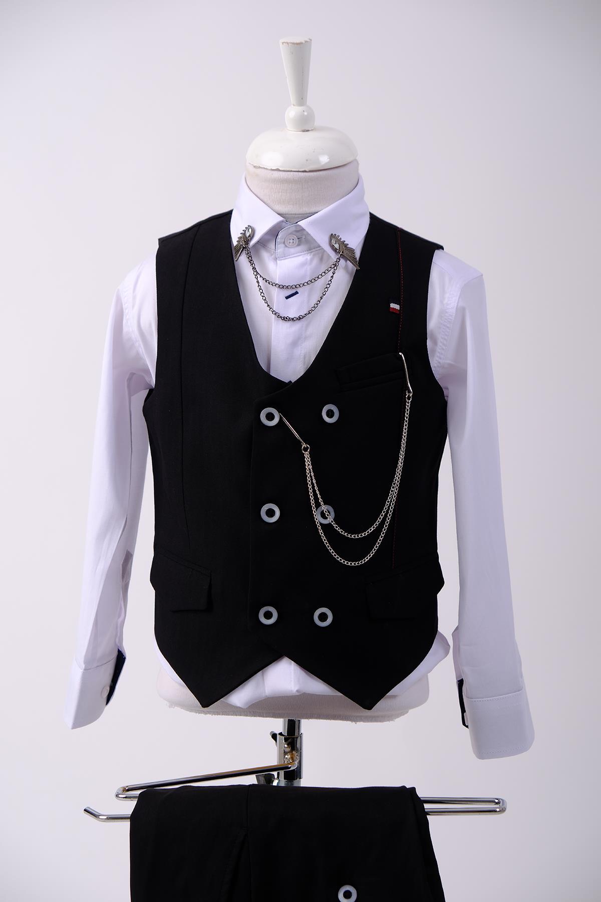 Doctor Junior Erkek Çocuk Yelek Pantolon Fit Takım Elbise 