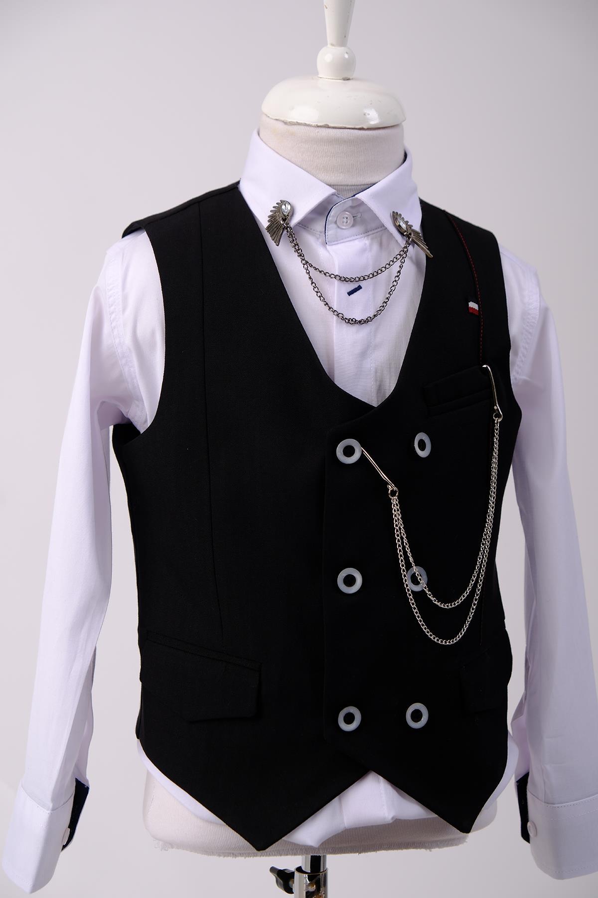 Doctor Junior Erkek Çocuk Yelek Pantolon Fit Takım Elbise 