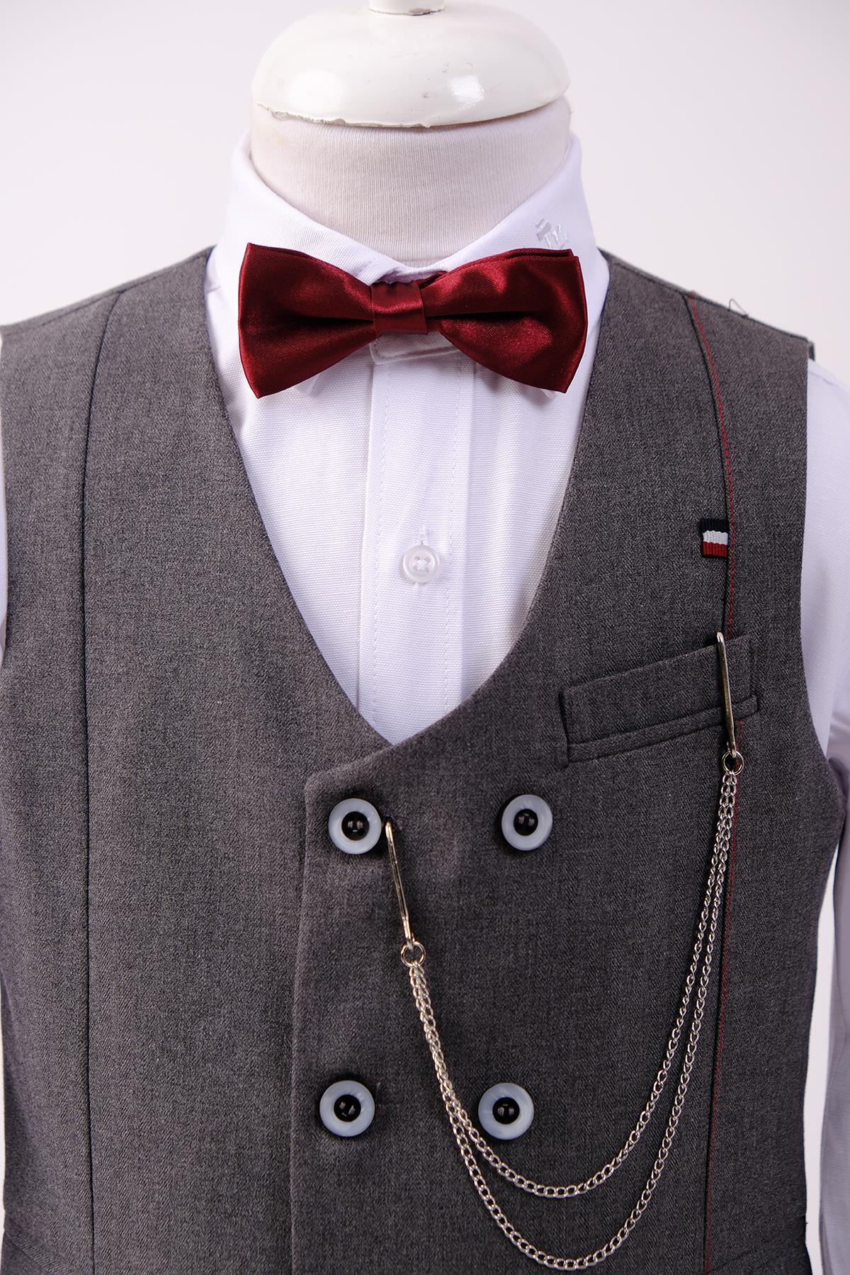 Doctor Junior Erkek Çocuk Yelek Pantolon Fit Takım Elbise 