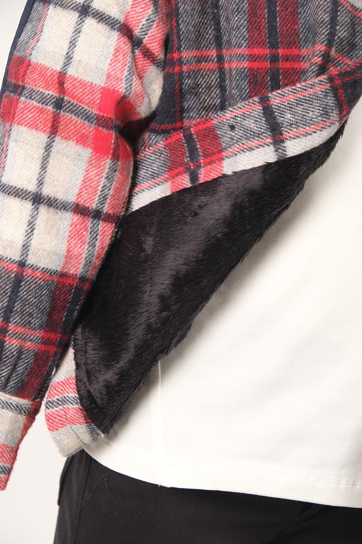 Doctor Junior İçi Peluş Astarlı Erkek Çocuk Oduncu Gömlek
