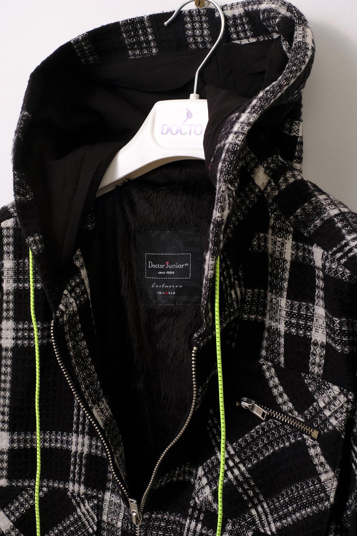 doctor junior kapüşonlu erkek çocuk oduncu sweatshirt