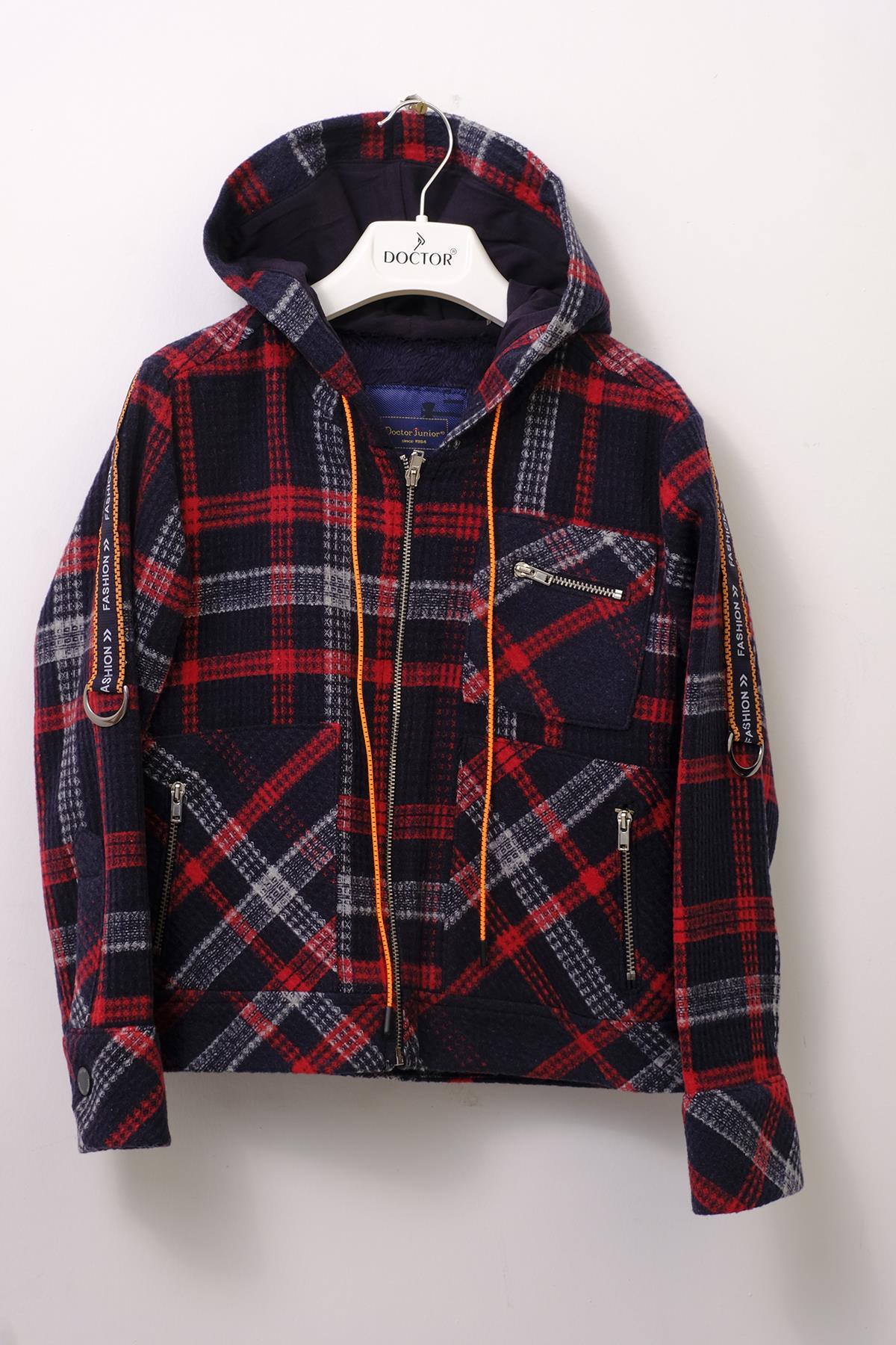doctor junior kapüşonlu erkek çocuk oduncu sweatshirt