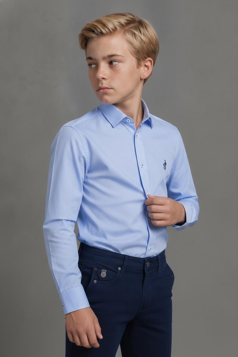 Doctor Junior oxfort erkek çocuk spor gömlek