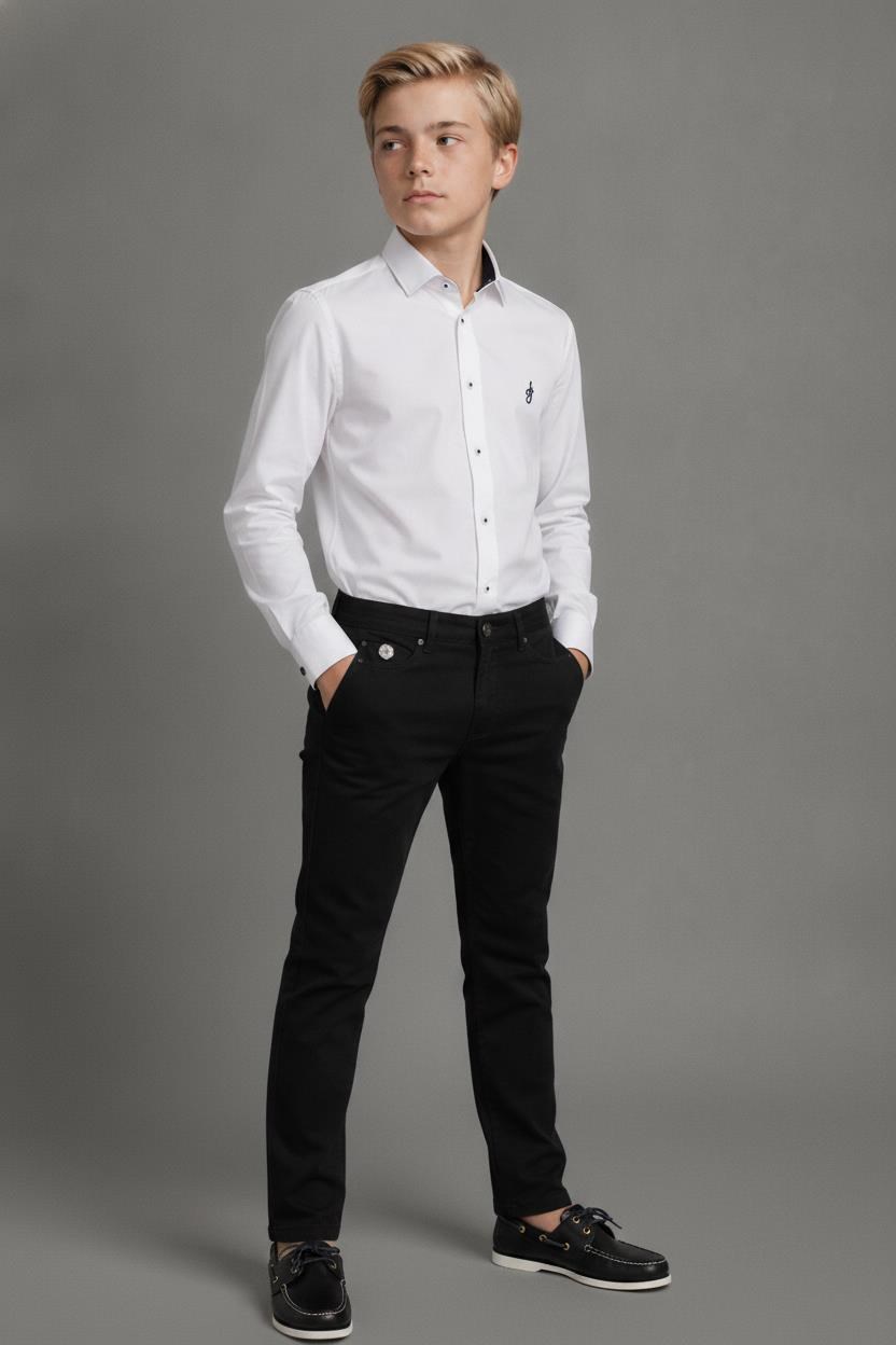 Doctor Junior oxfort erkek çocuk spor gömlek
