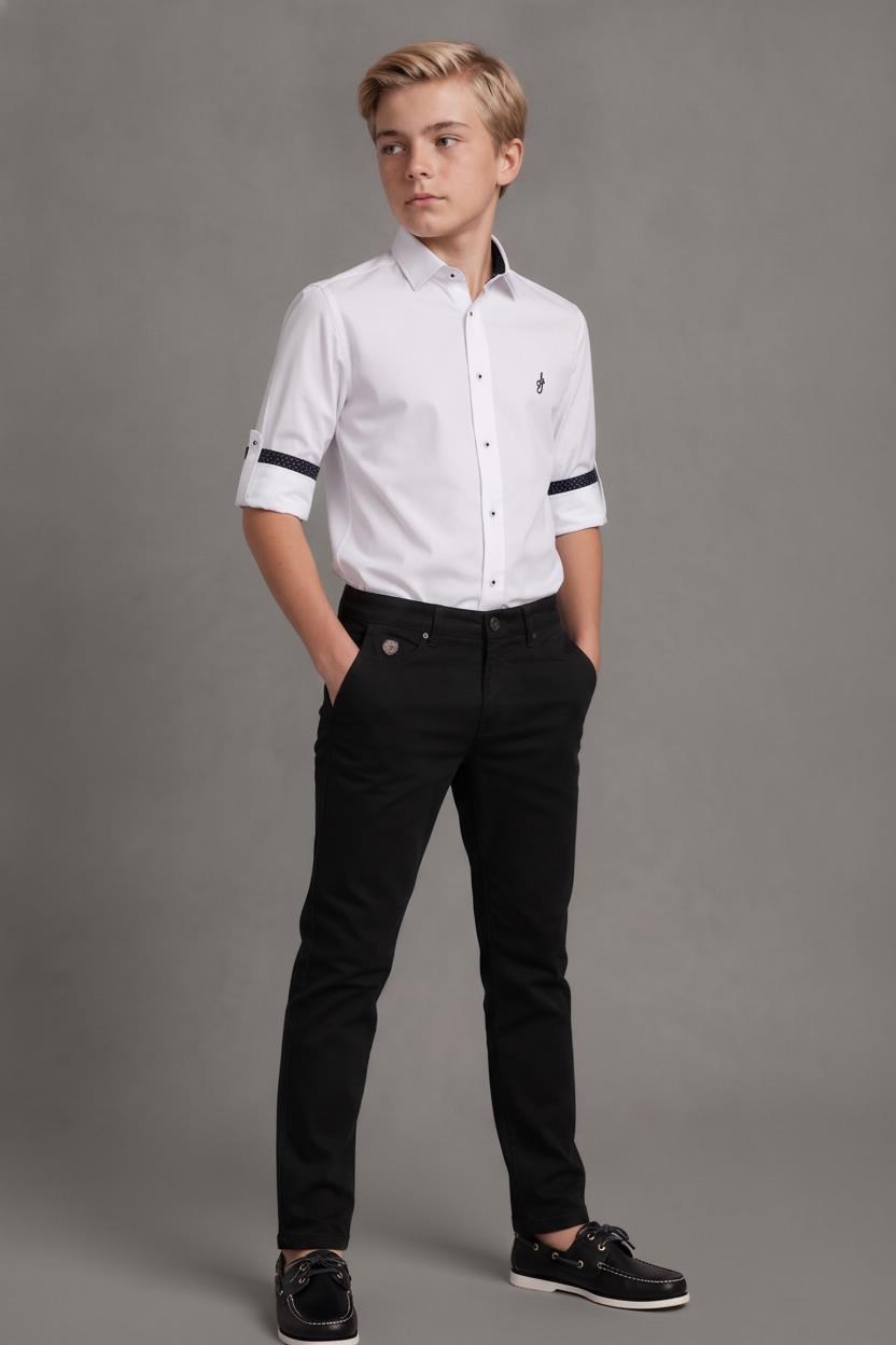 Doctor Junior oxfort erkek çocuk spor gömlek