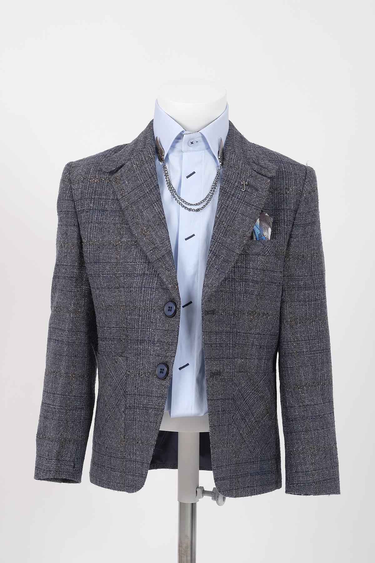 doctor junior slim fit erkek çocuk ceket