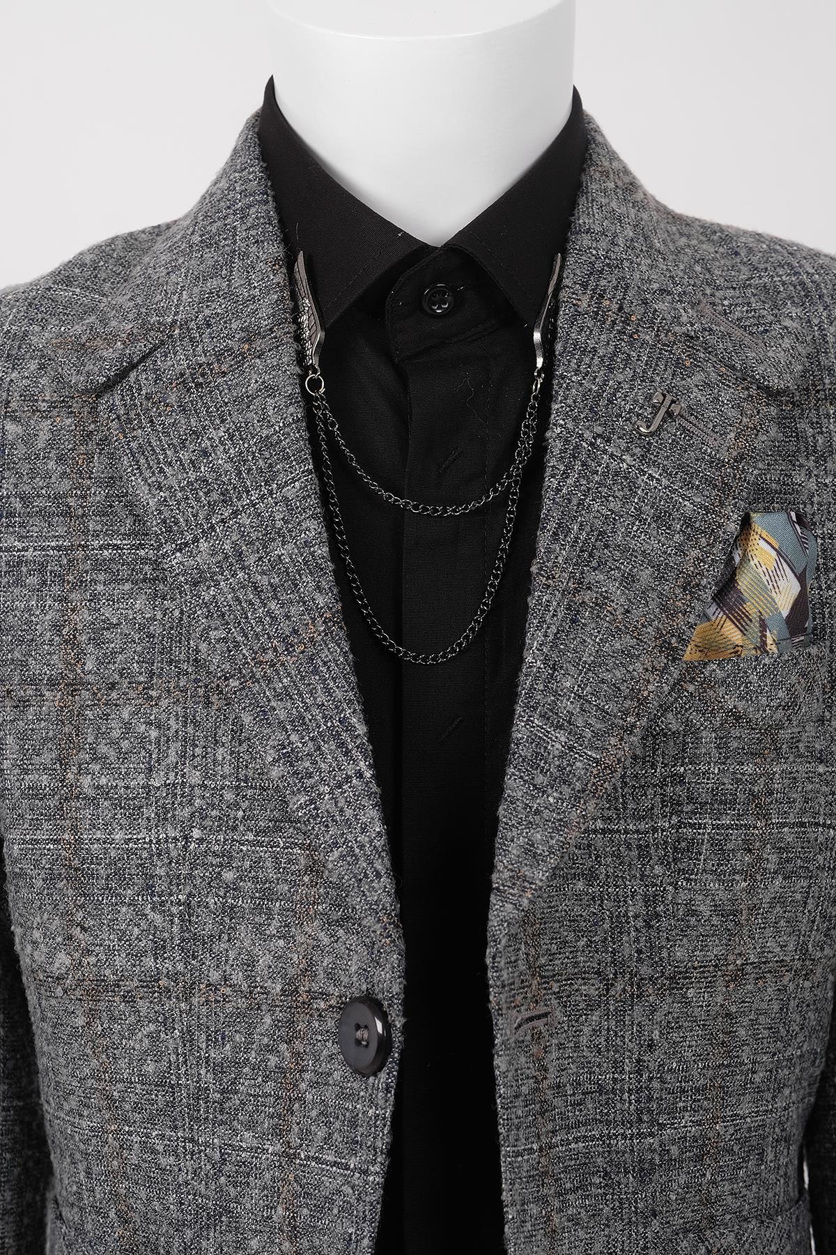 doctor junior slim fit erkek çocuk ceket