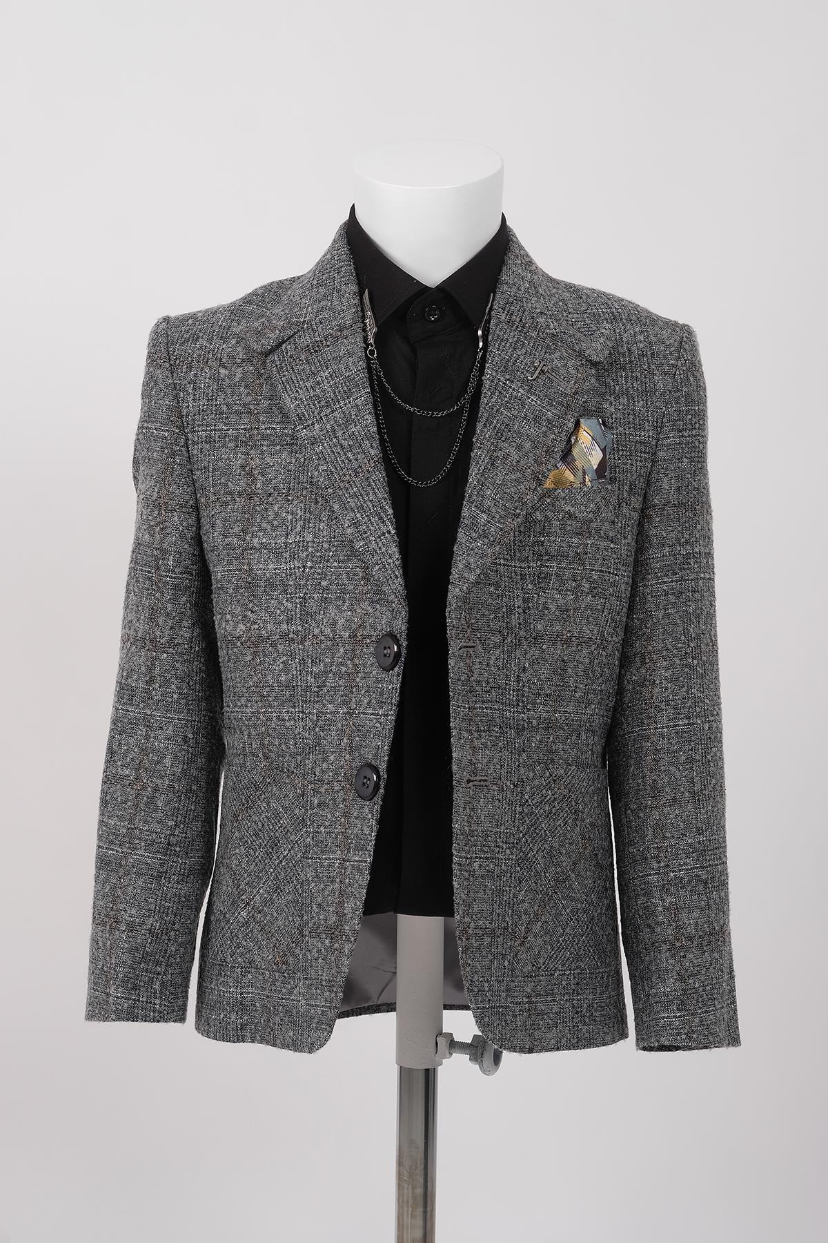 doctor junior slim fit erkek çocuk ceket
