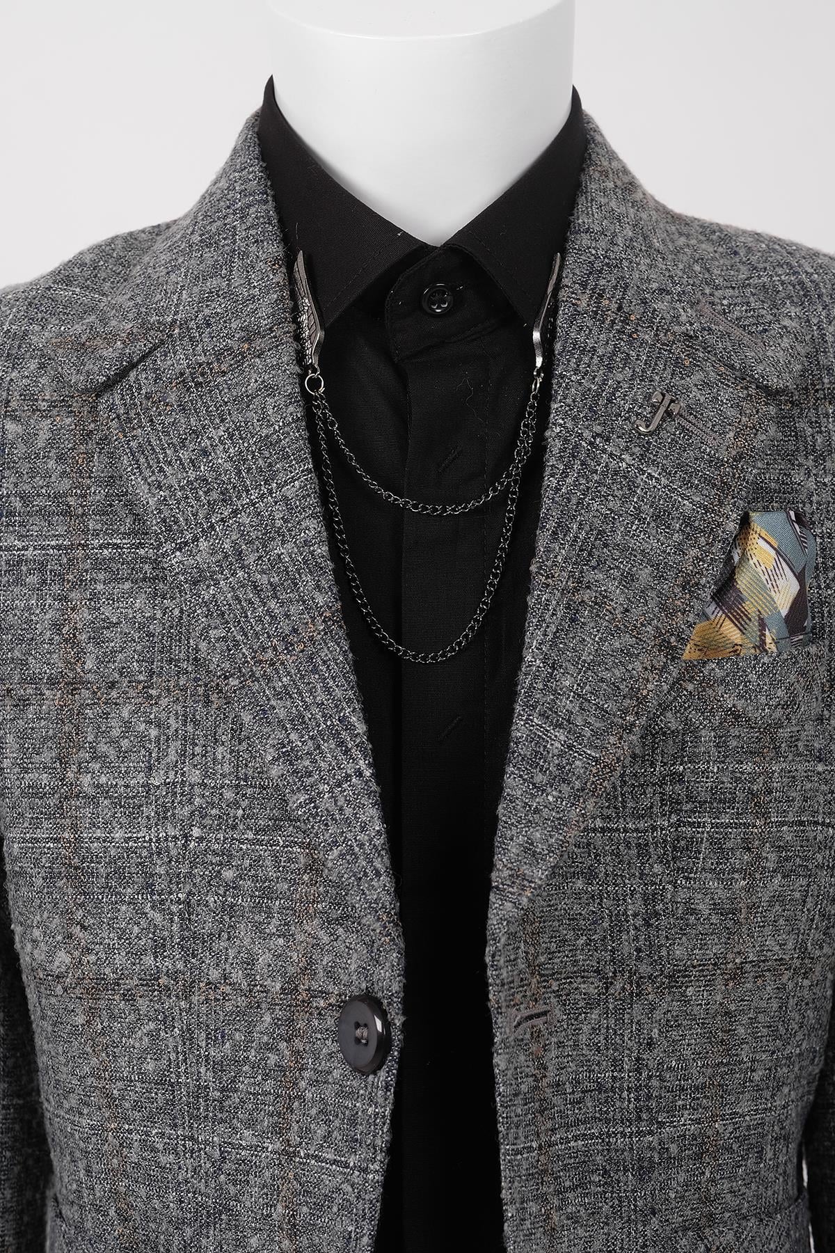 doctor junior slim fit erkek çocuk ceket