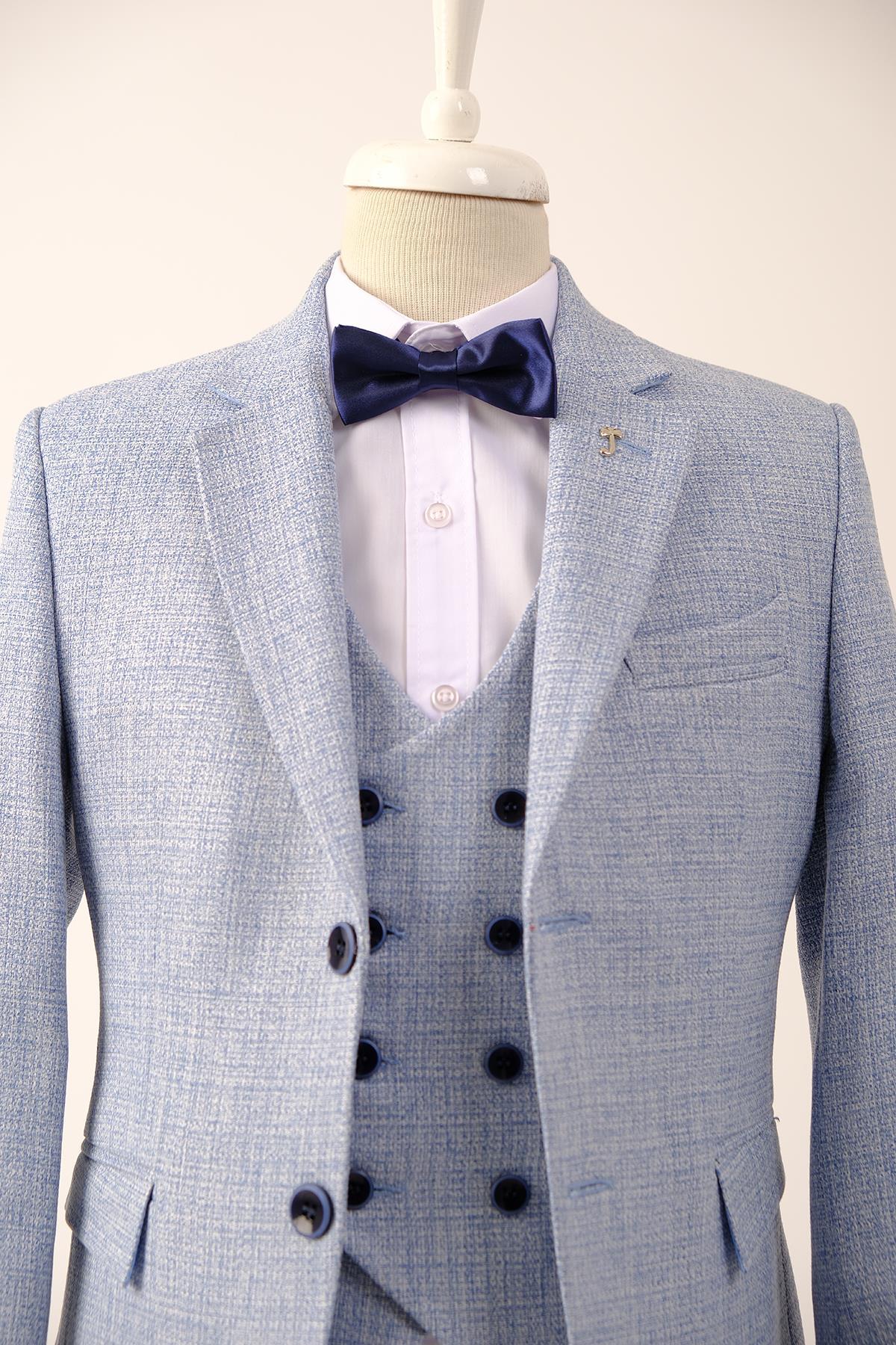 Doctor Junior Slim Fit Erkek Çocuk Üç Parça Takım Elbise